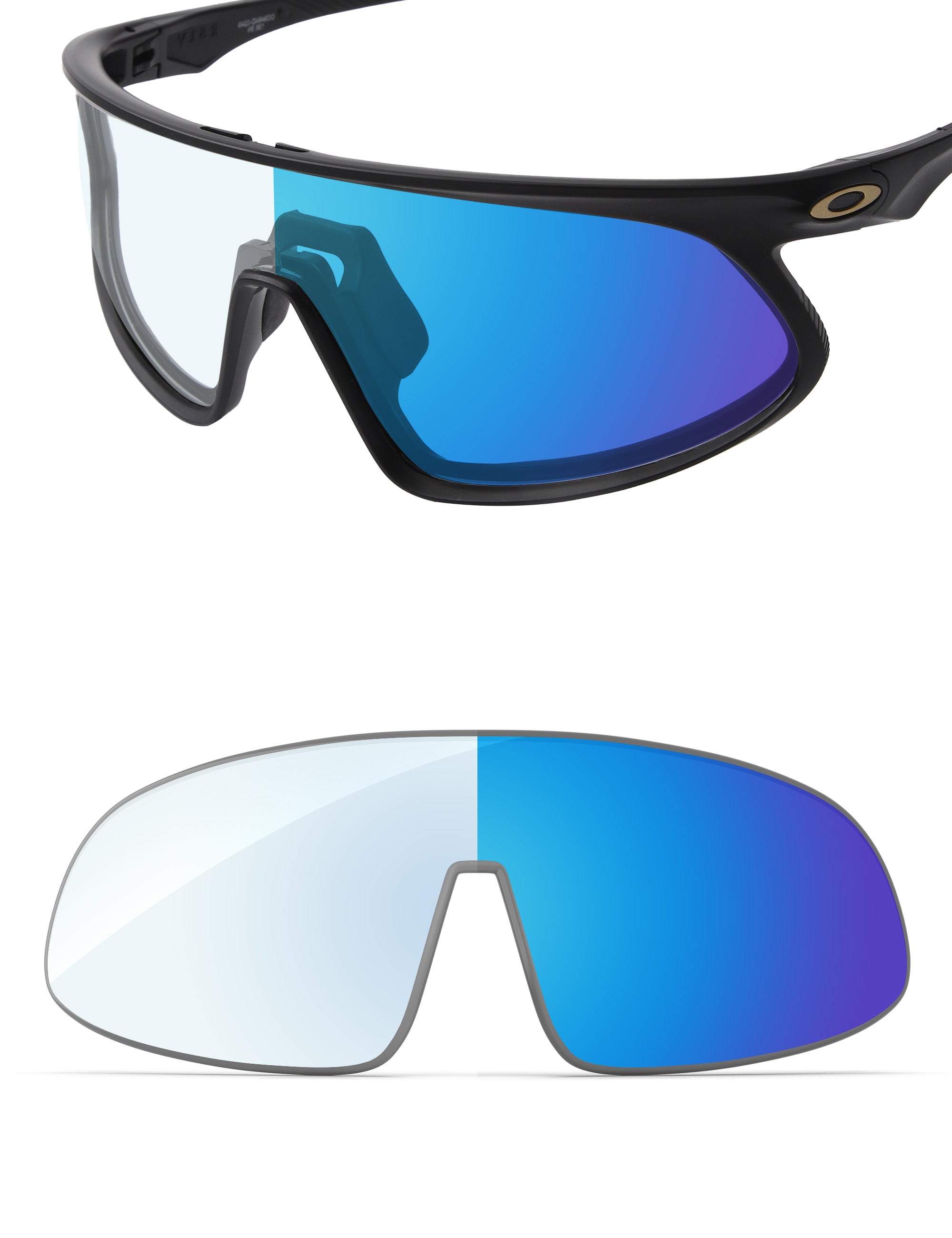 Sky Blue FlashMirror™ Photochromic-Non-Polarized