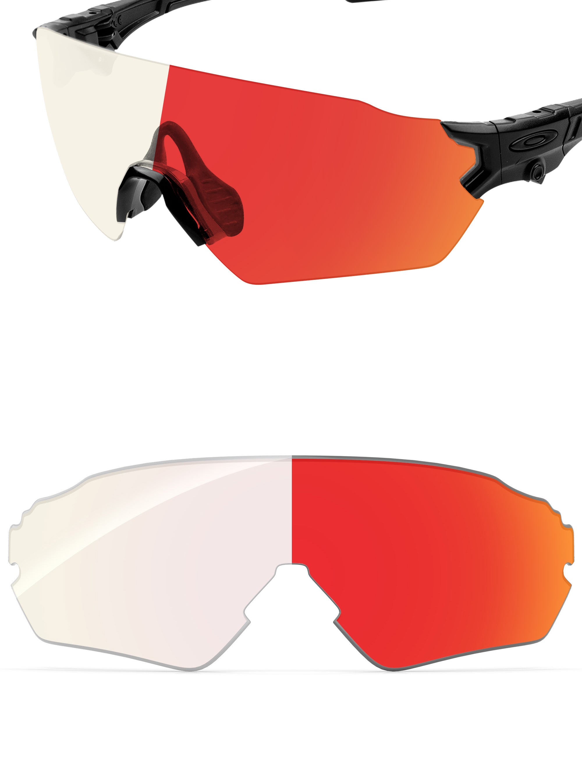 Fire Red FlashMirror™ Photochromic-Non-Polarized