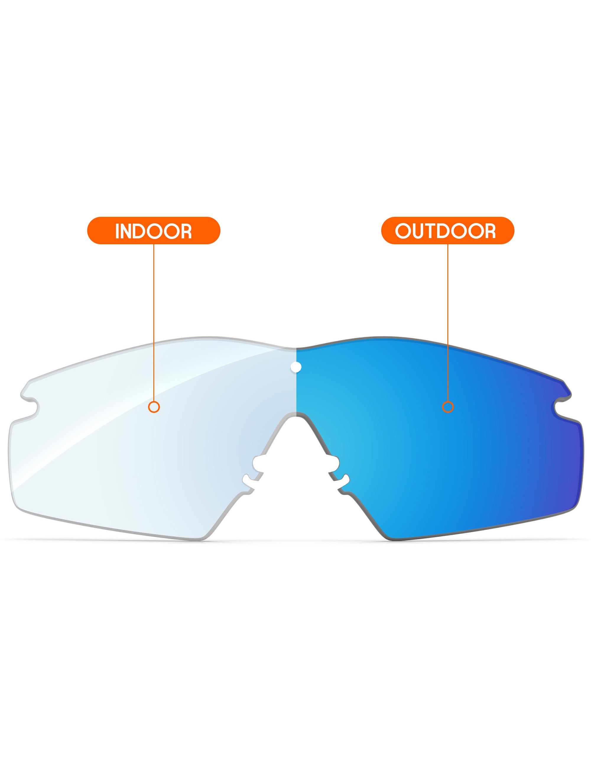 Sky Blue FlashMirror™ Photochromic-Non-Polarized