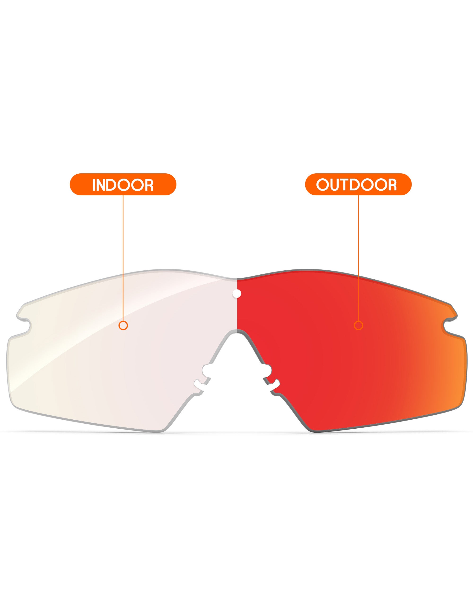 Fire Red FlashMirror™ Photochromic-Non-Polarized