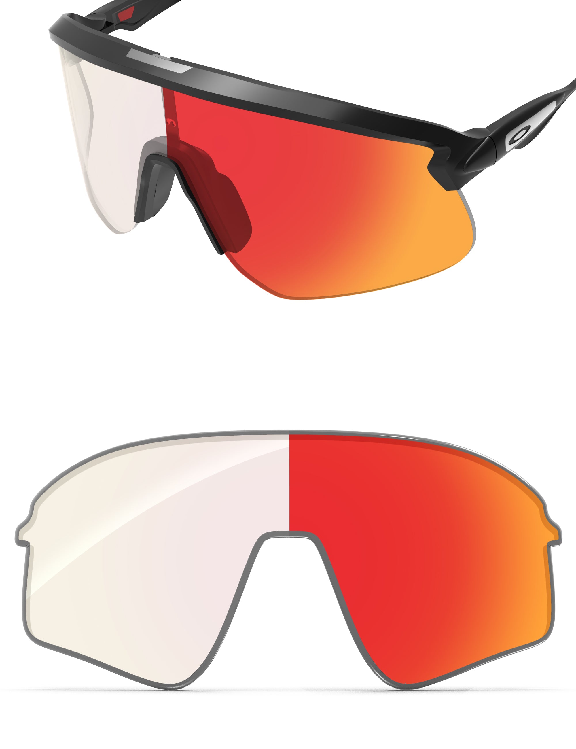 Fire Red FlashMirror™ Photochromic-Non-Polarized