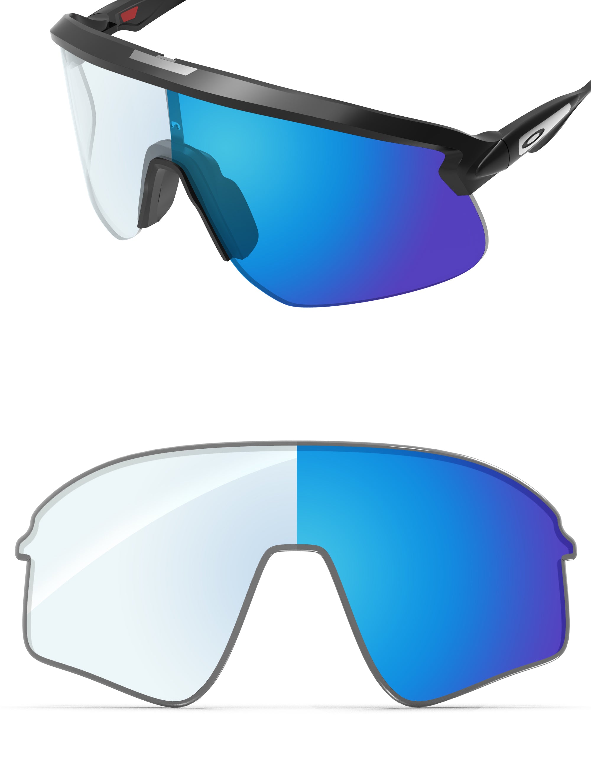 Sky Blue FlashMirror™ Photochromic-Non-Polarized