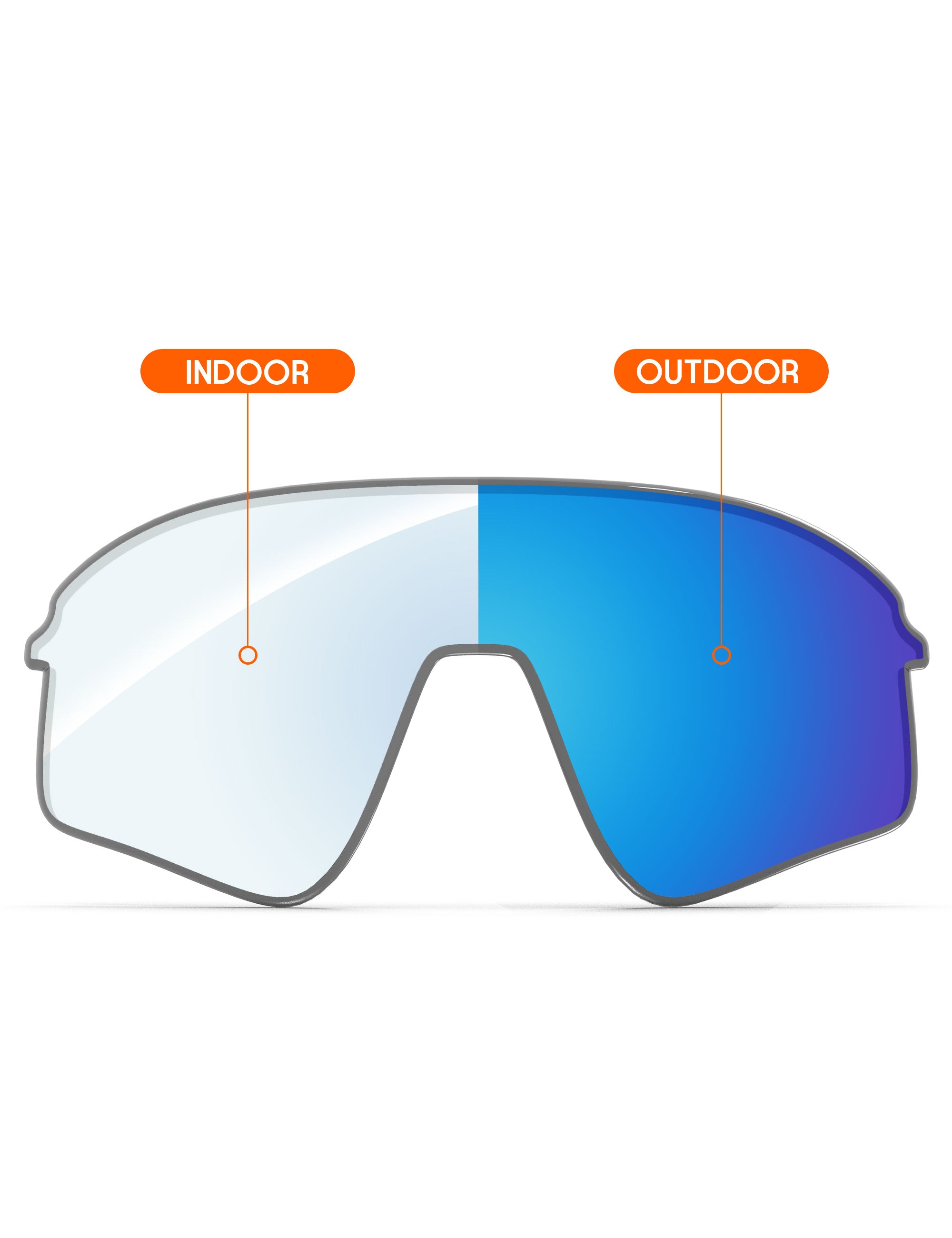Sky Blue FlashMirror™ Photochromic-Non-Polarized
