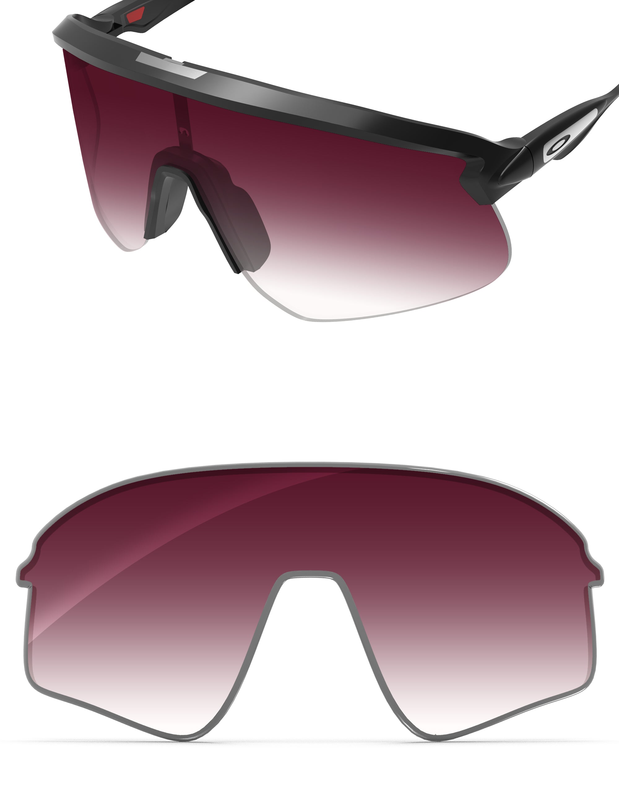 Wine Red Gradient-Non-Polarized