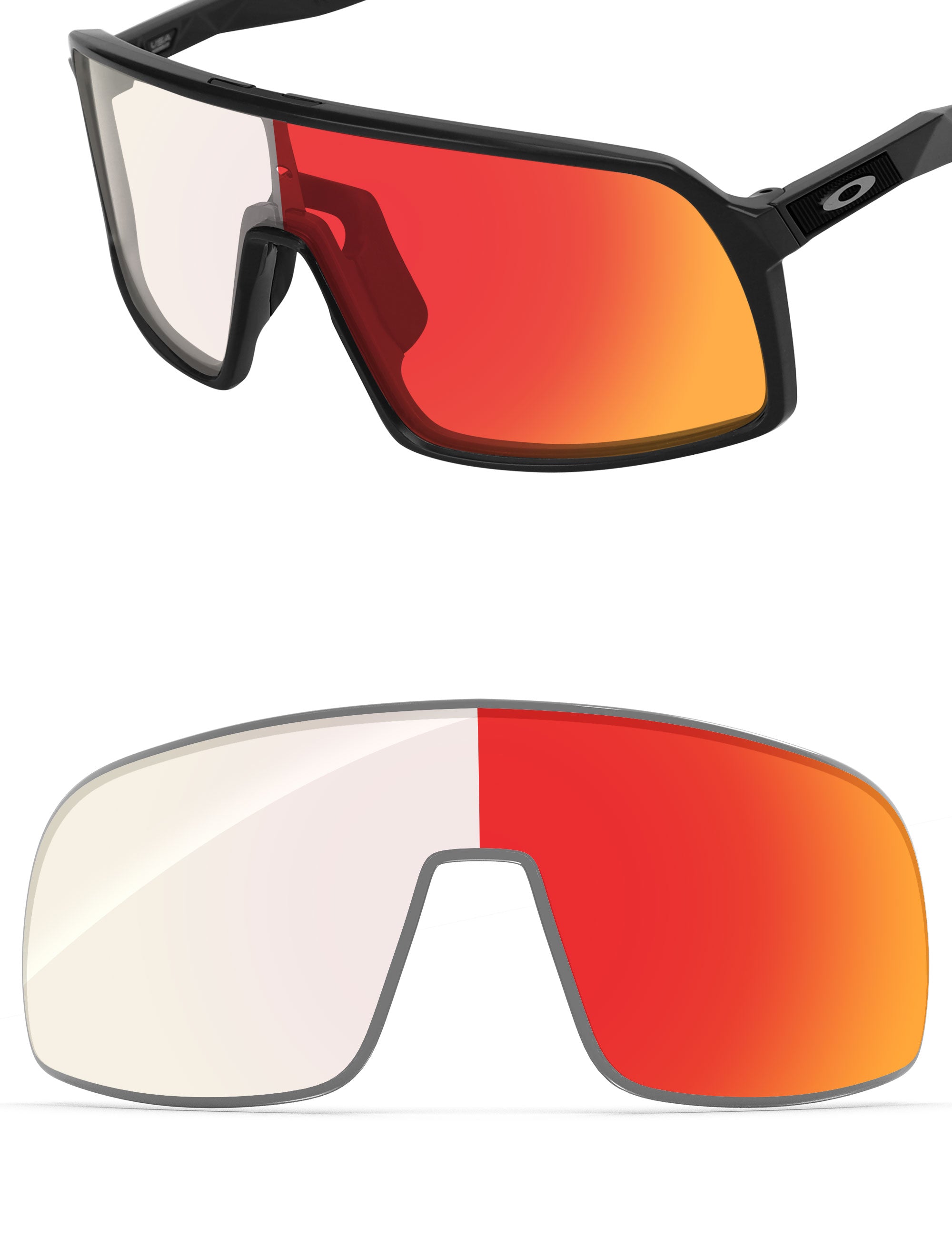 Fire Red FlashMirror™ Photochromic-Non-Polarized