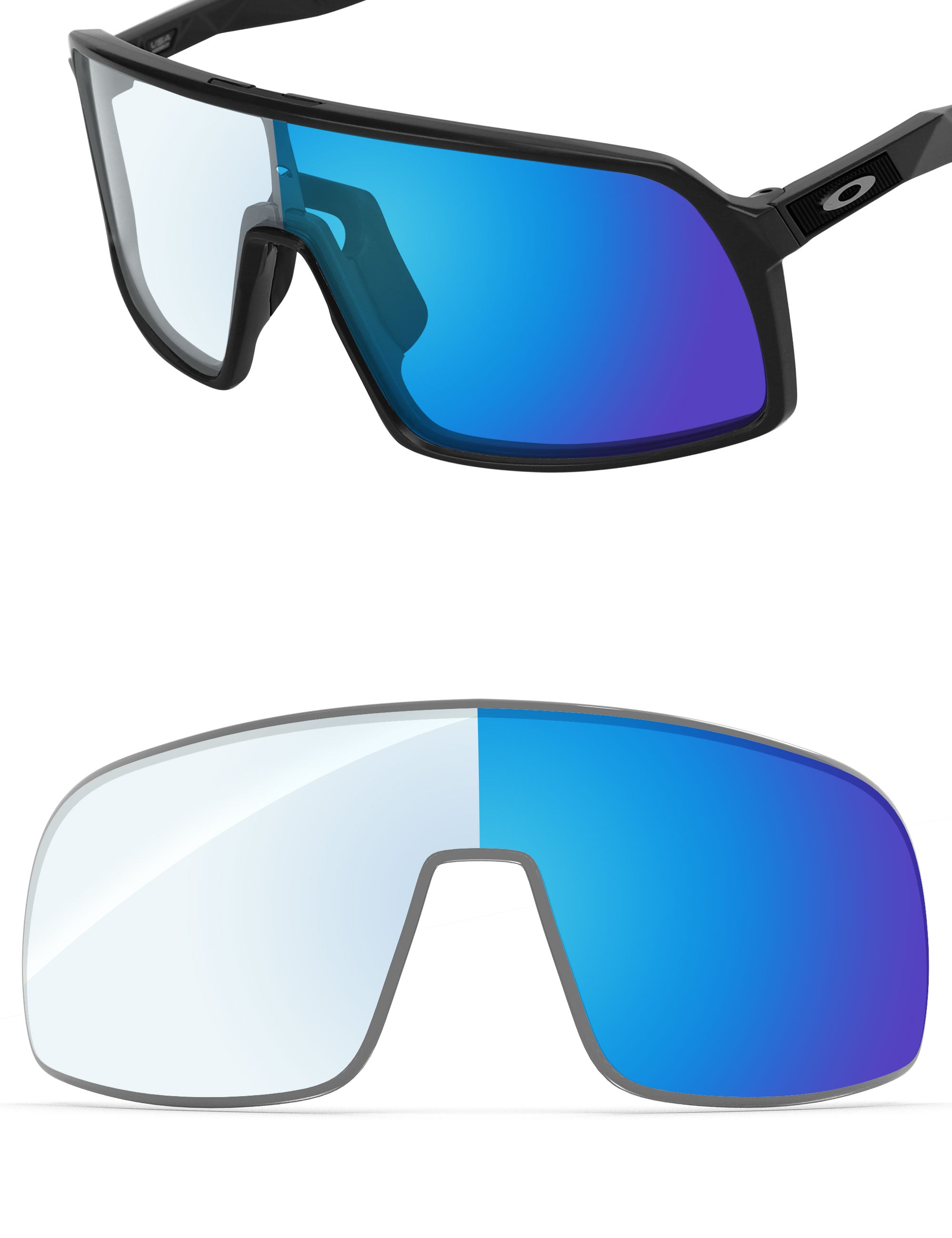 Sky Blue FlashMirror™ Photochromic-Non-Polarized