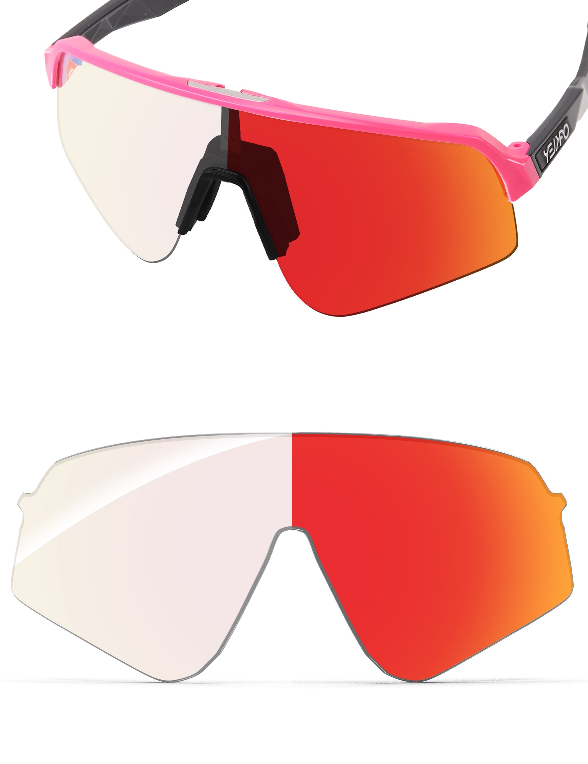 Fire Red FlashMirror™ Photochromic-Non-Polarized