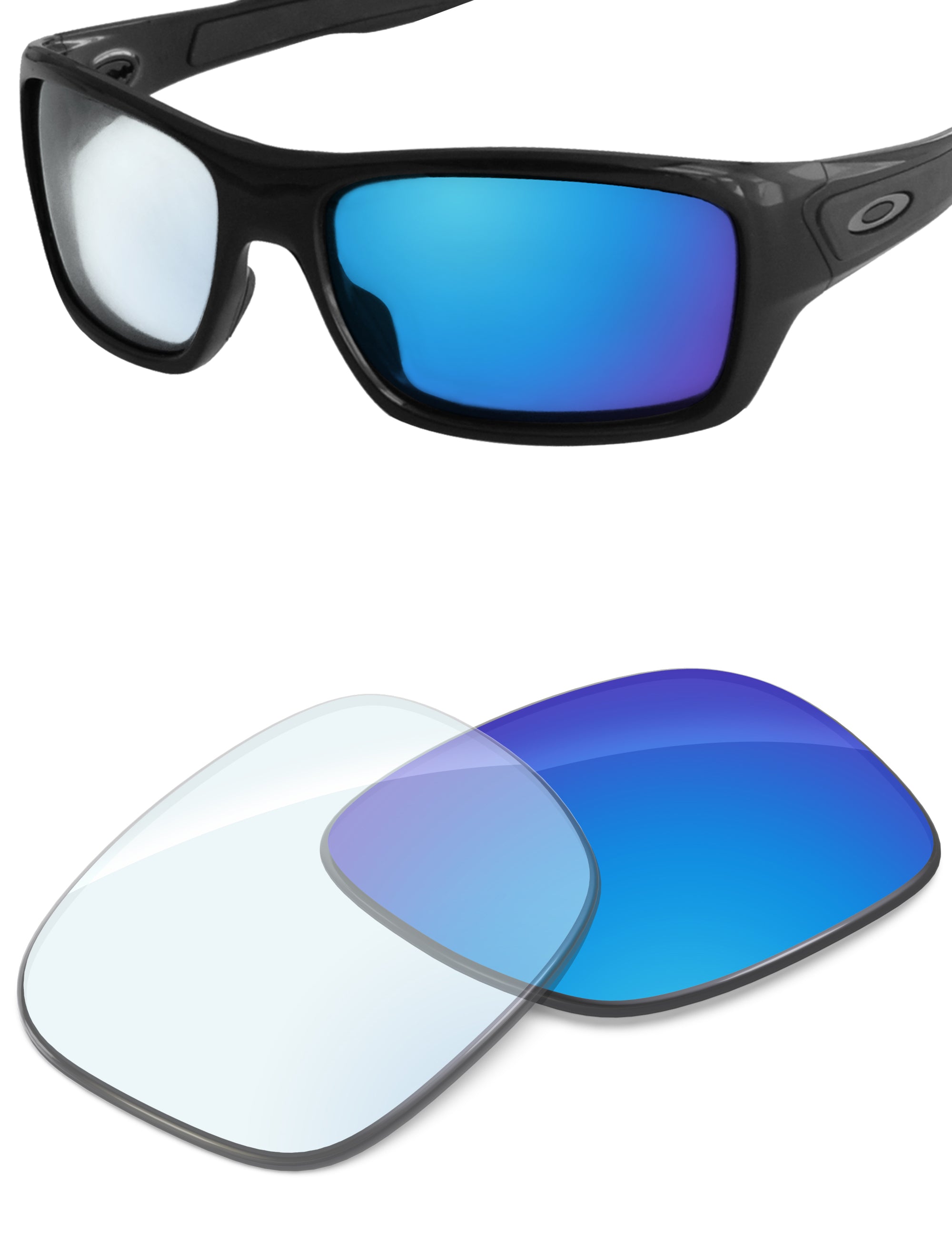 Sky Blue FlashMirror™ Photochromic-Non-Polarized