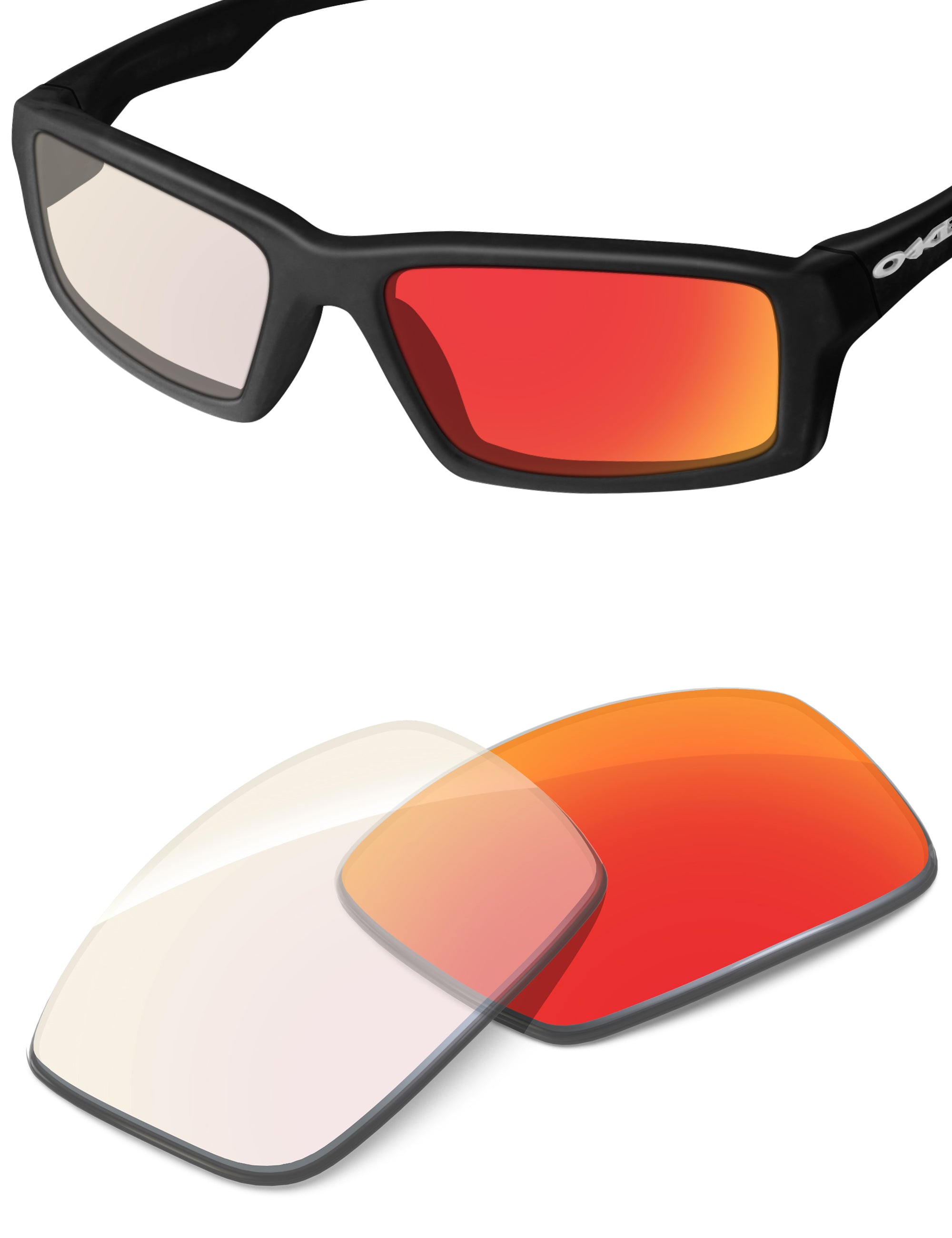 Fire Red FlashMirror™ Photochromic-Non-Polarized