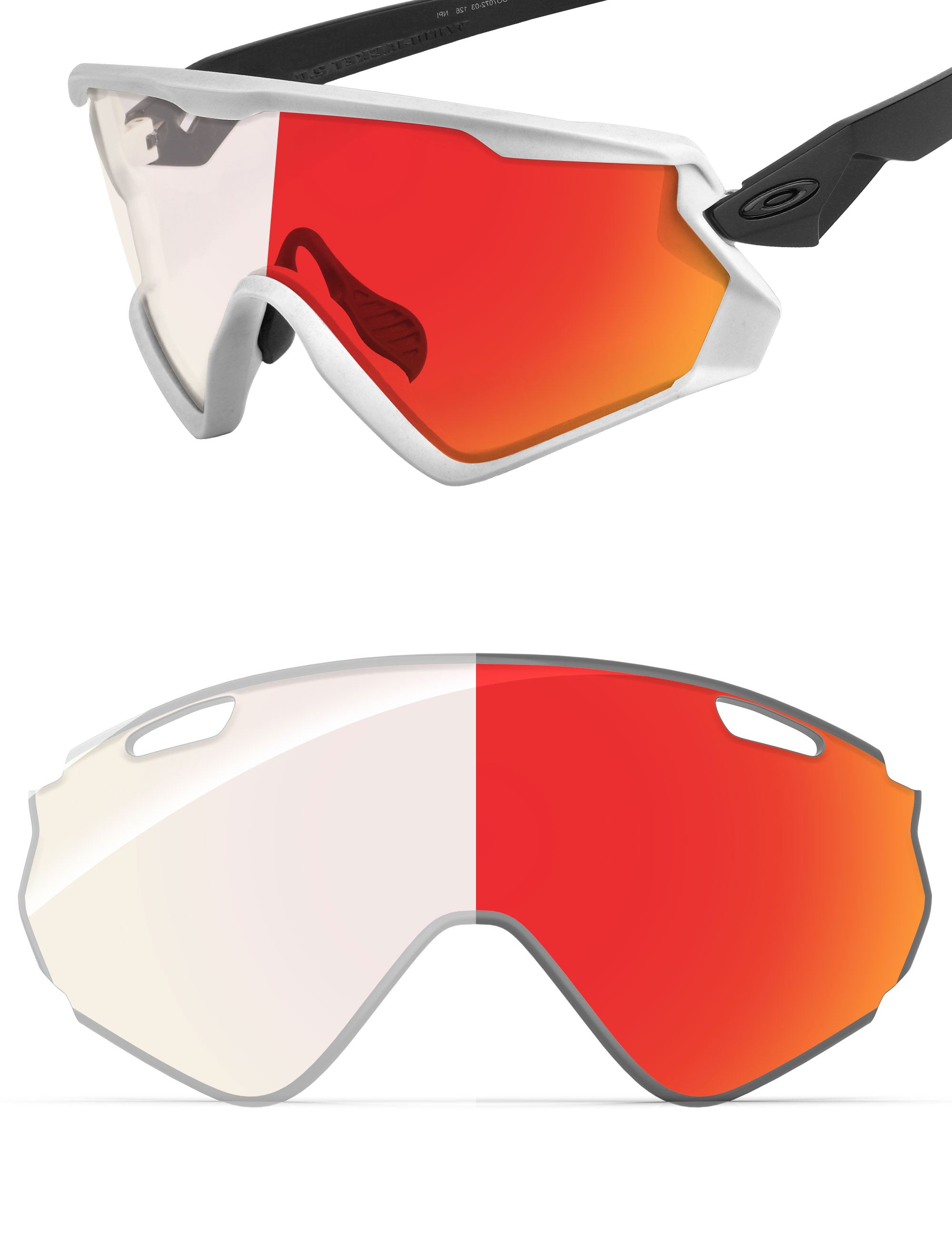 Fire Red FlashMirror™ Photochromic-Non-Polarized