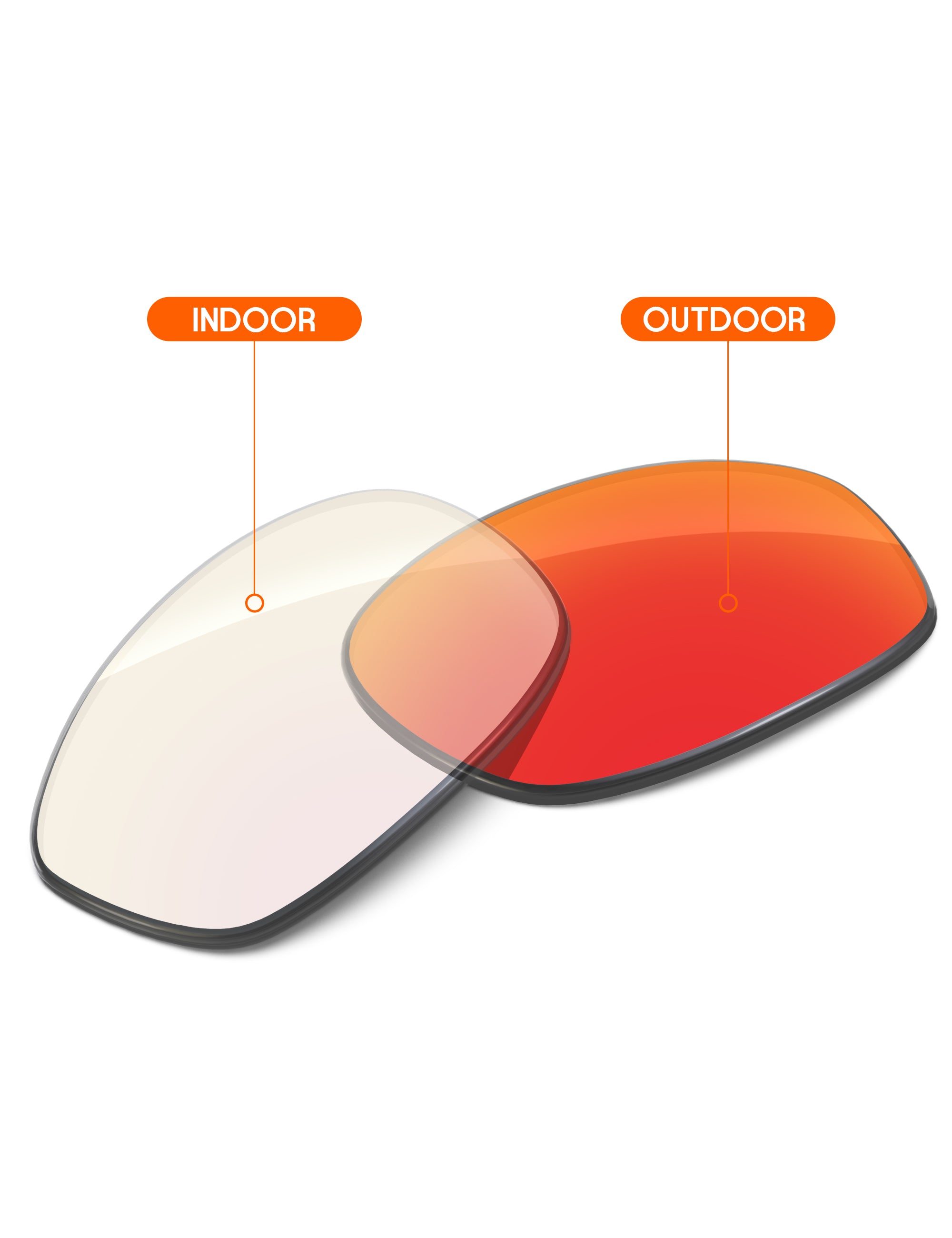 Fire Red FlashMirror™ Photochromic-Non-Polarized