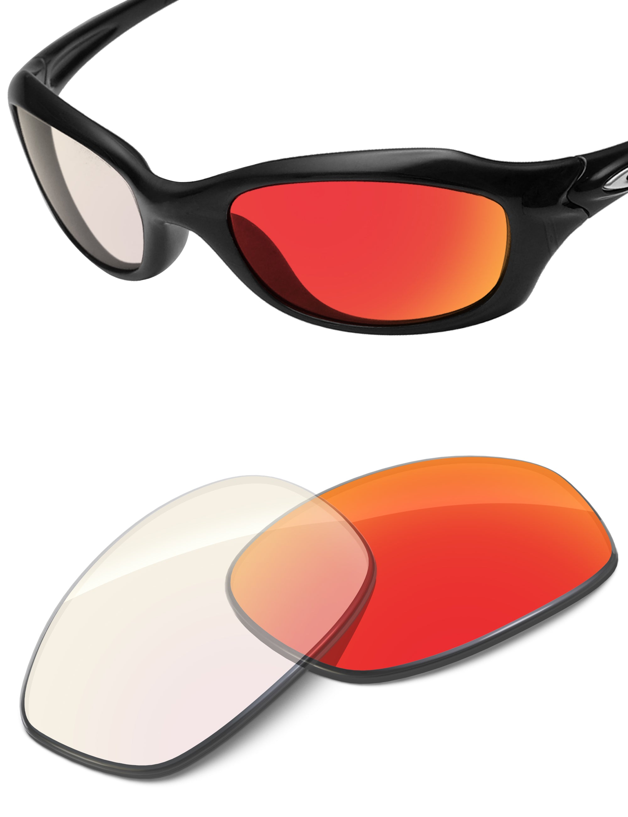 Fire Red FlashMirror™ Photochromic-Non-Polarized
