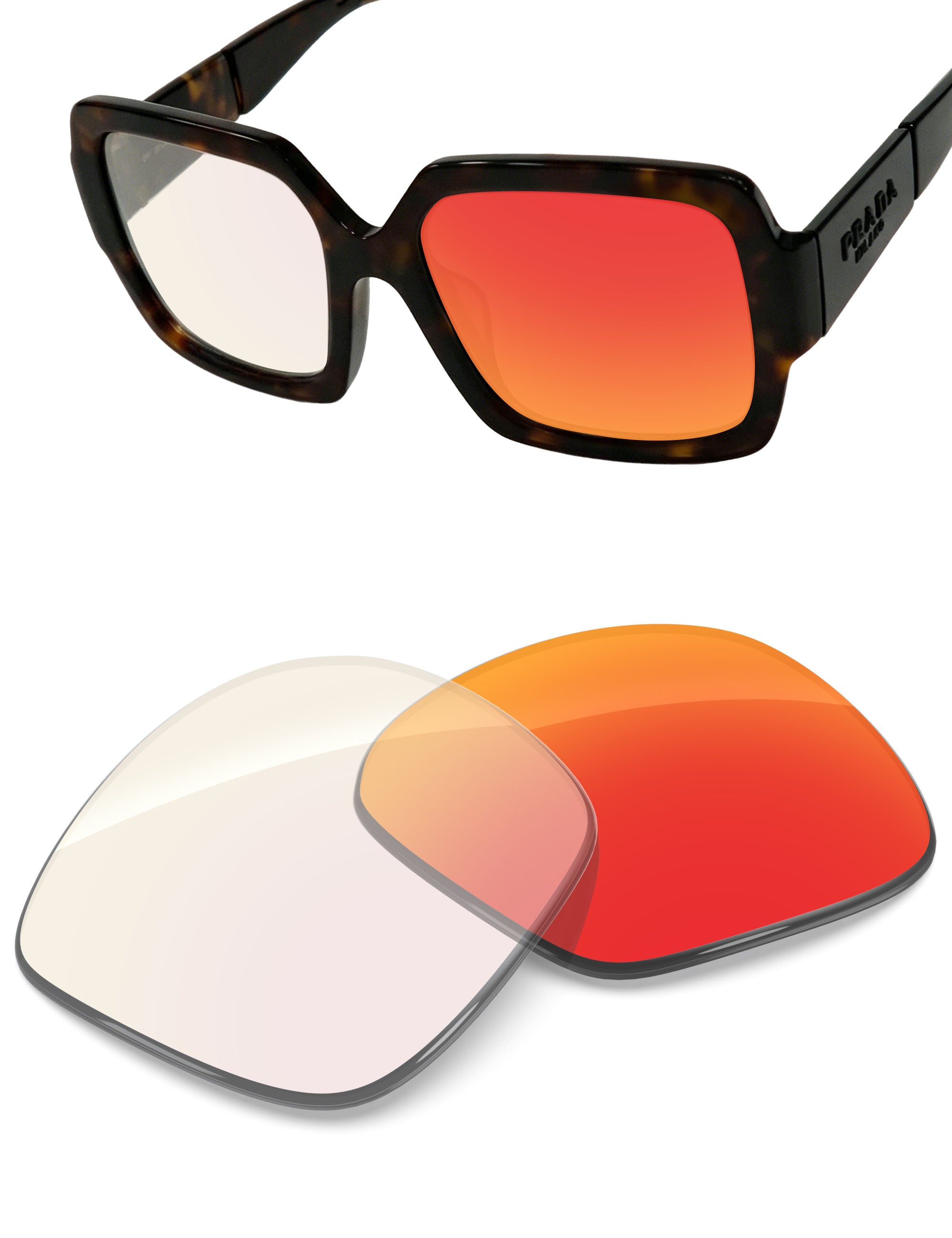 Fire Red FlashMirror™ Photochromic-Non-Polarized