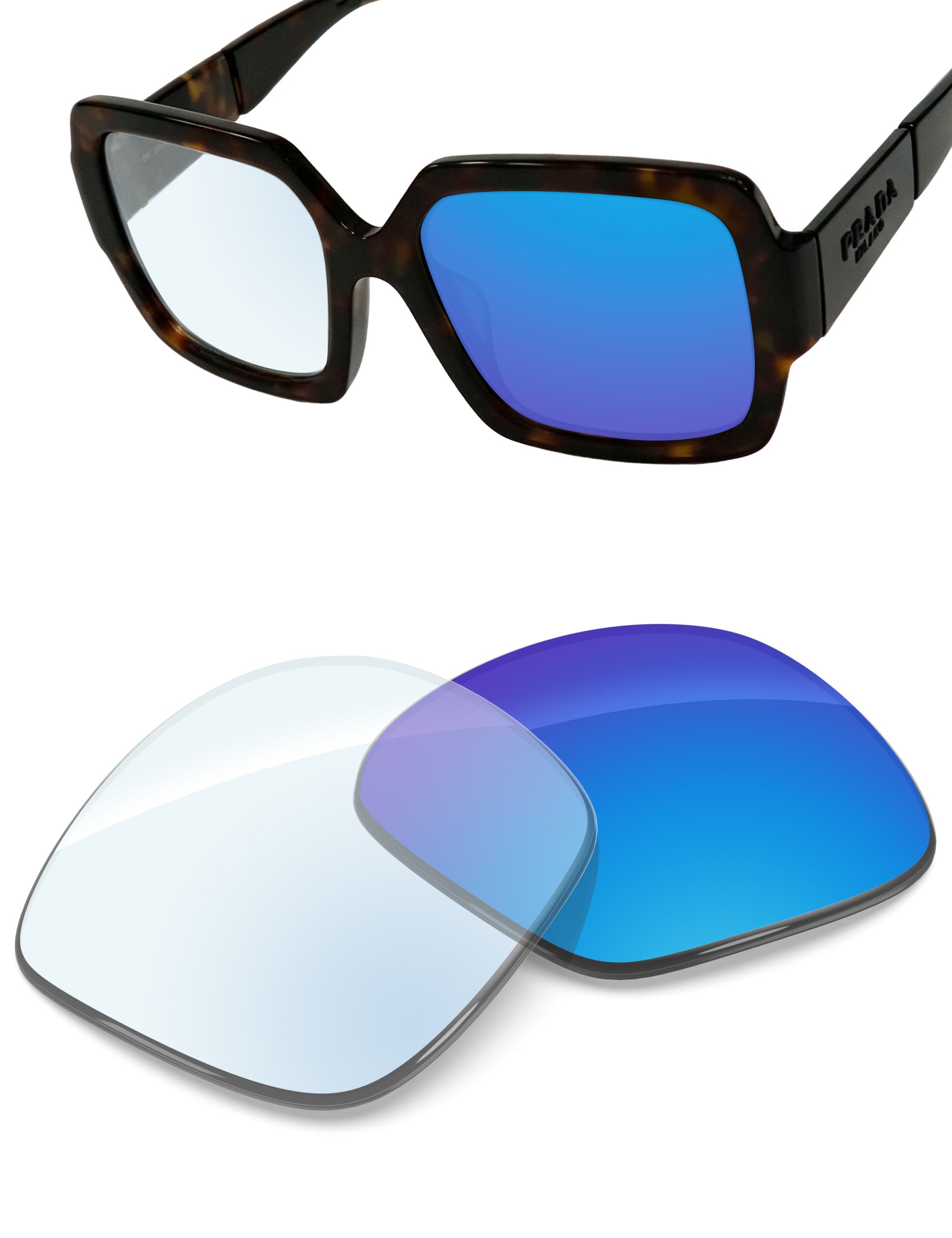 Sky Blue FlashMirror™ Photochromic-Non-Polarized