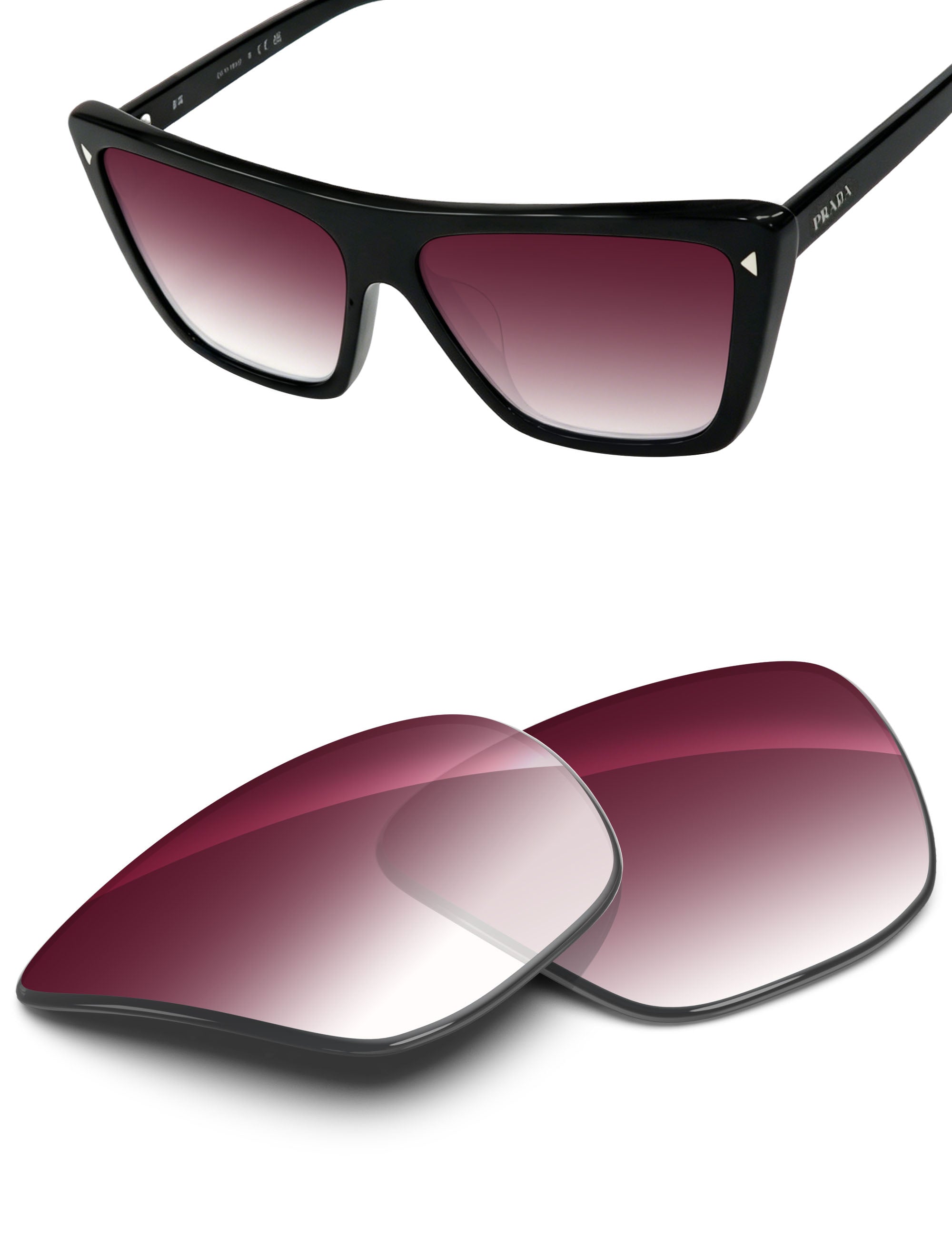 Wine Red Gradient-Non-Polarized