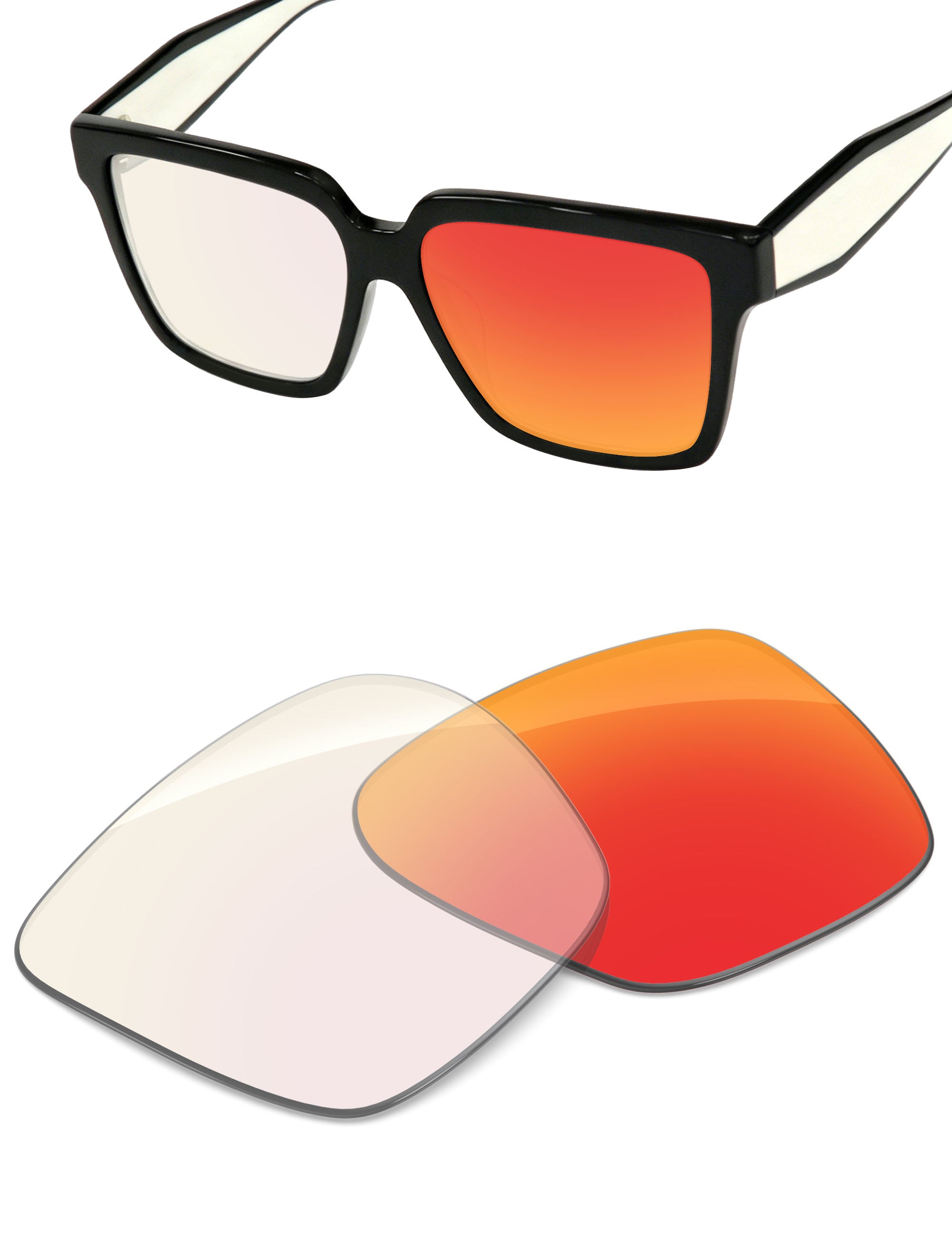 Fire Red FlashMirror™ Photochromic-Non-Polarized