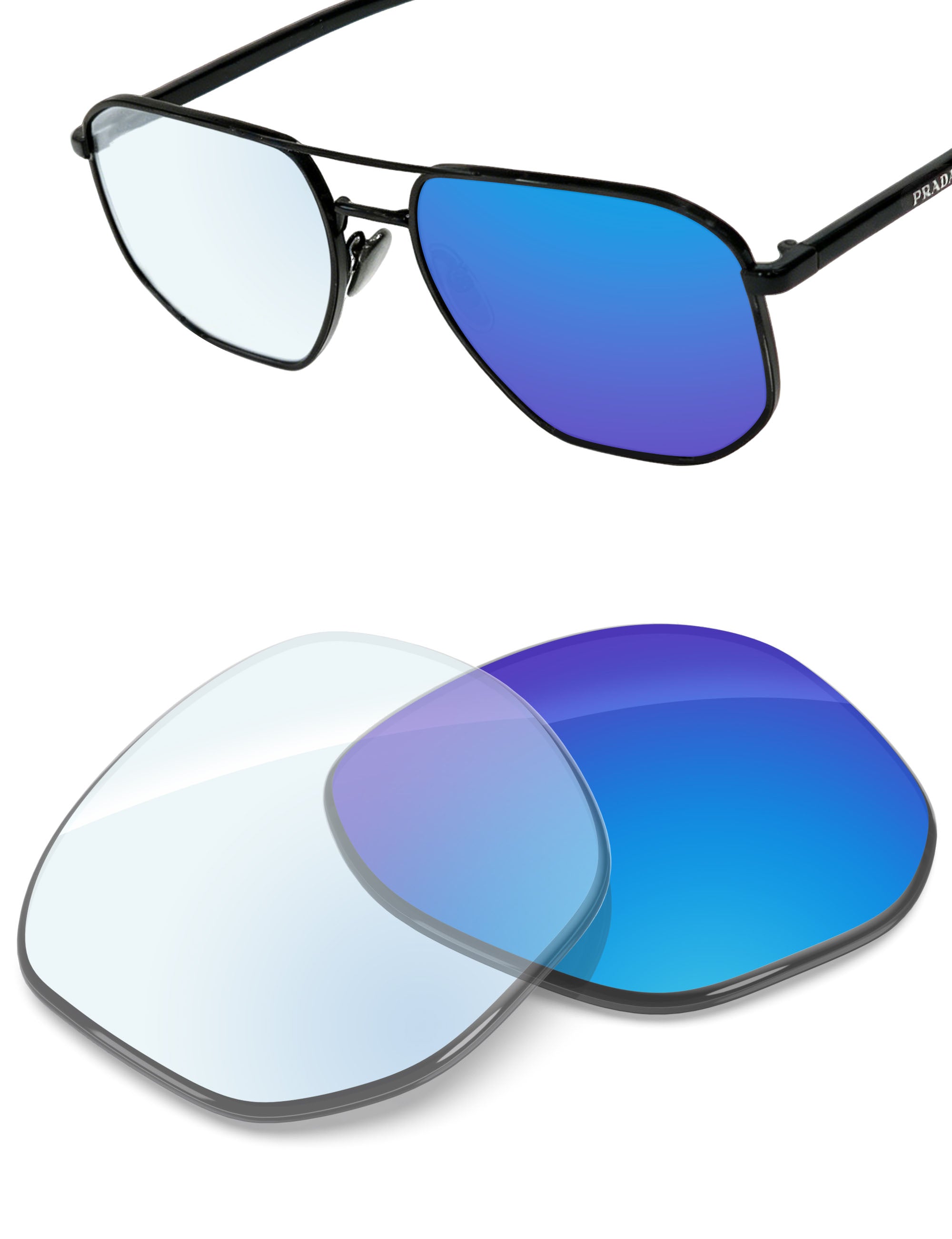 Sky Blue FlashMirror™ Photochromic-Non-Polarized