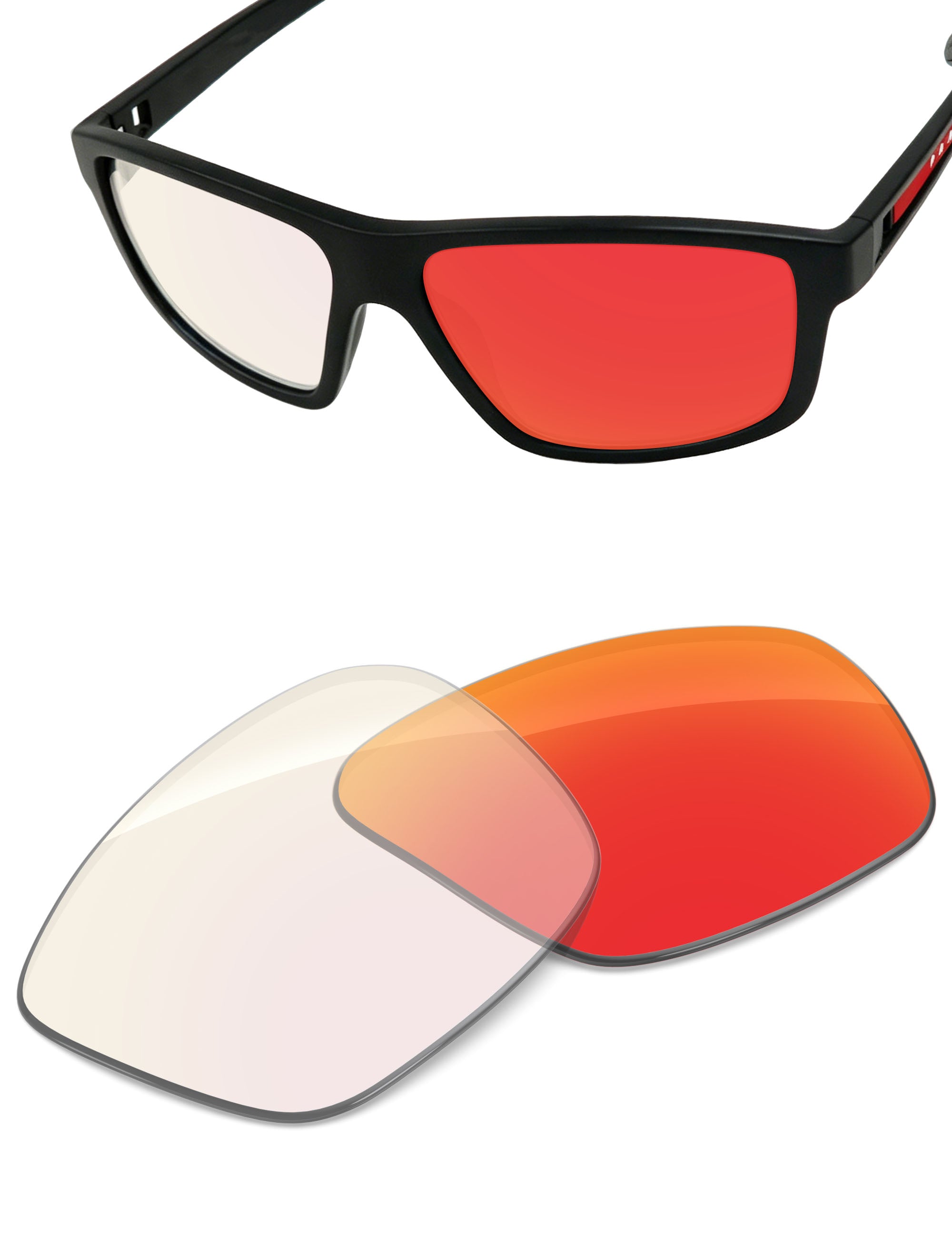 Fire Red FlashMirror™ Photochromic-Non-Polarized