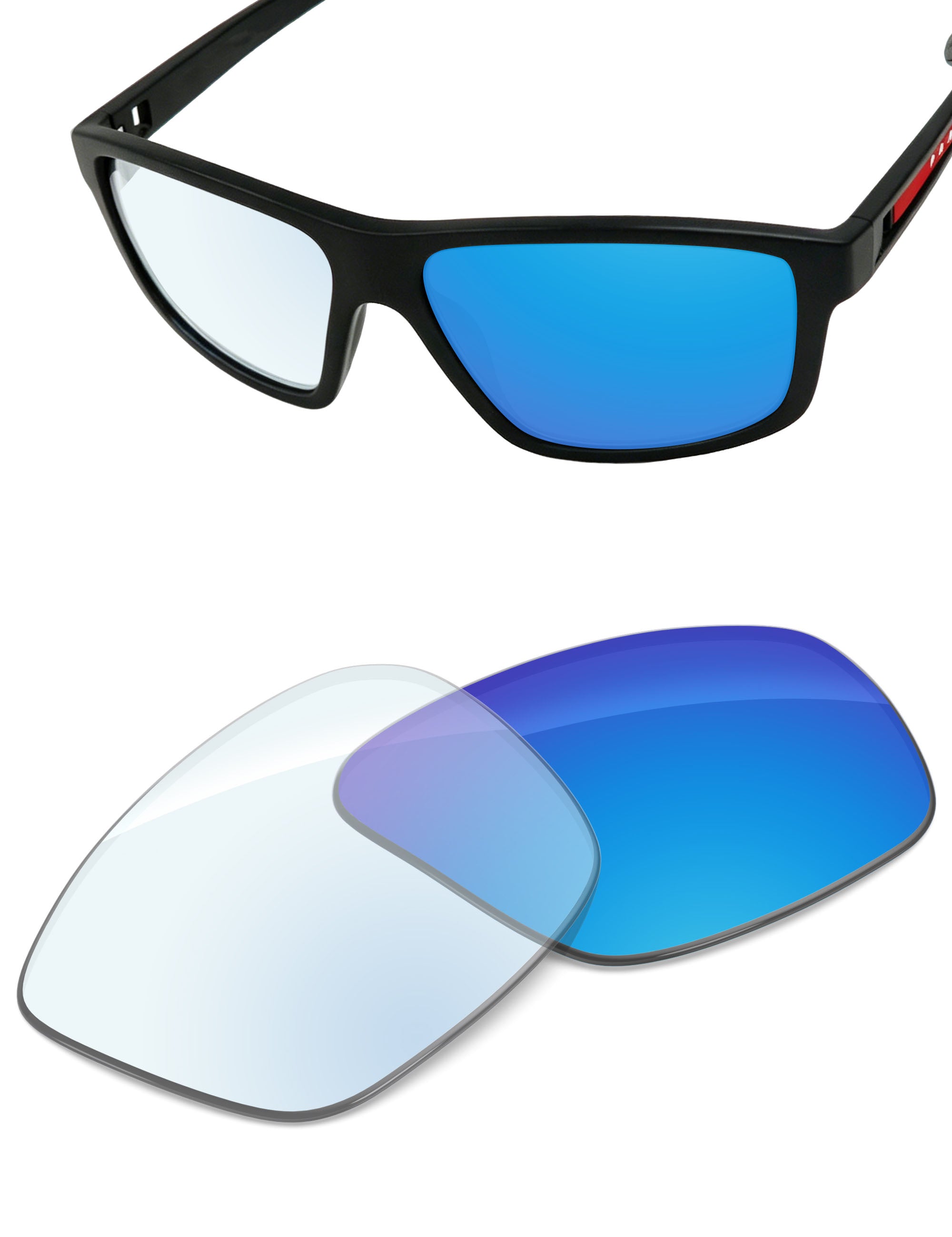 Sky Blue FlashMirror™ Photochromic-Non-Polarized