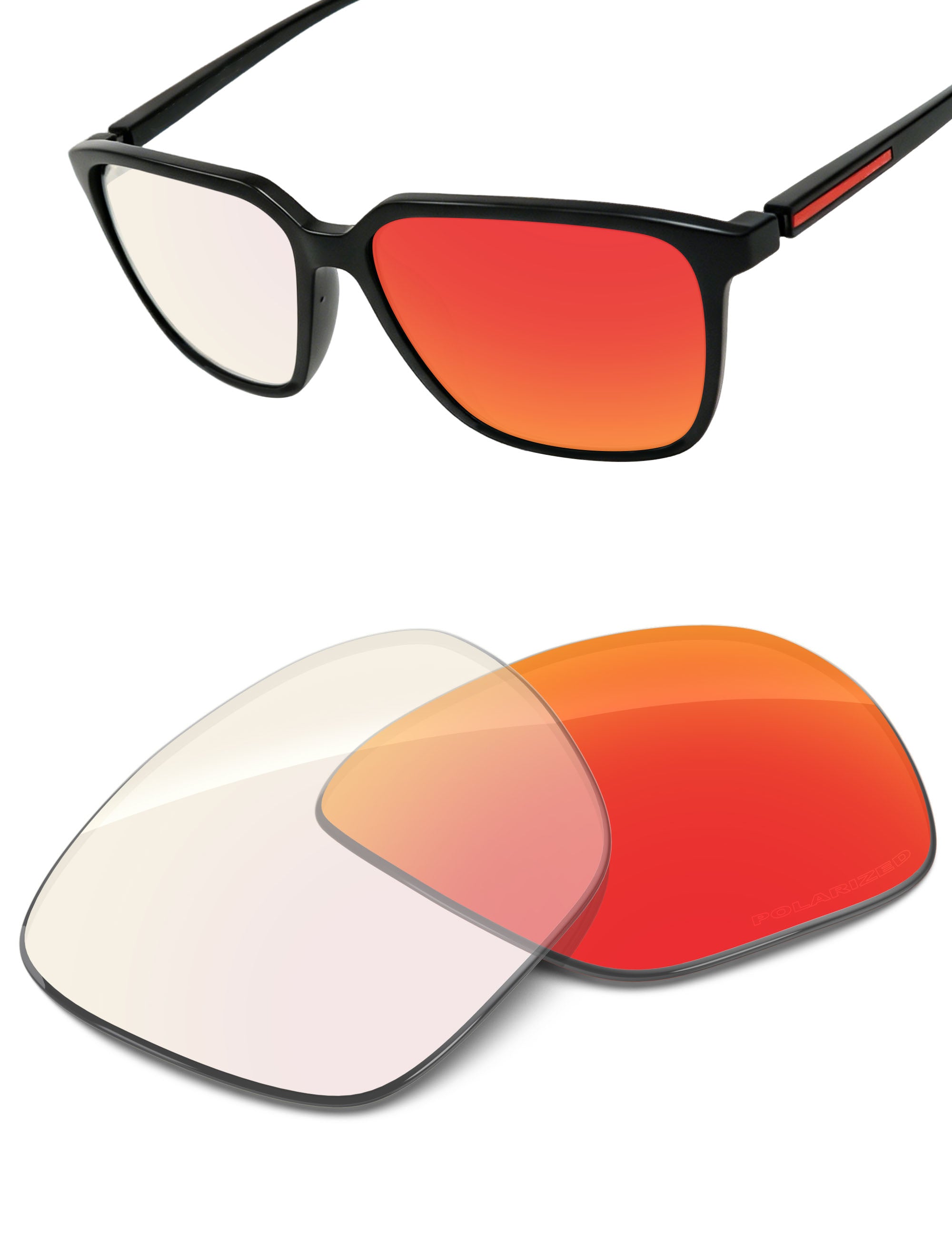 Fire Red FlashMirror™ Photochromic-Non-Polarized
