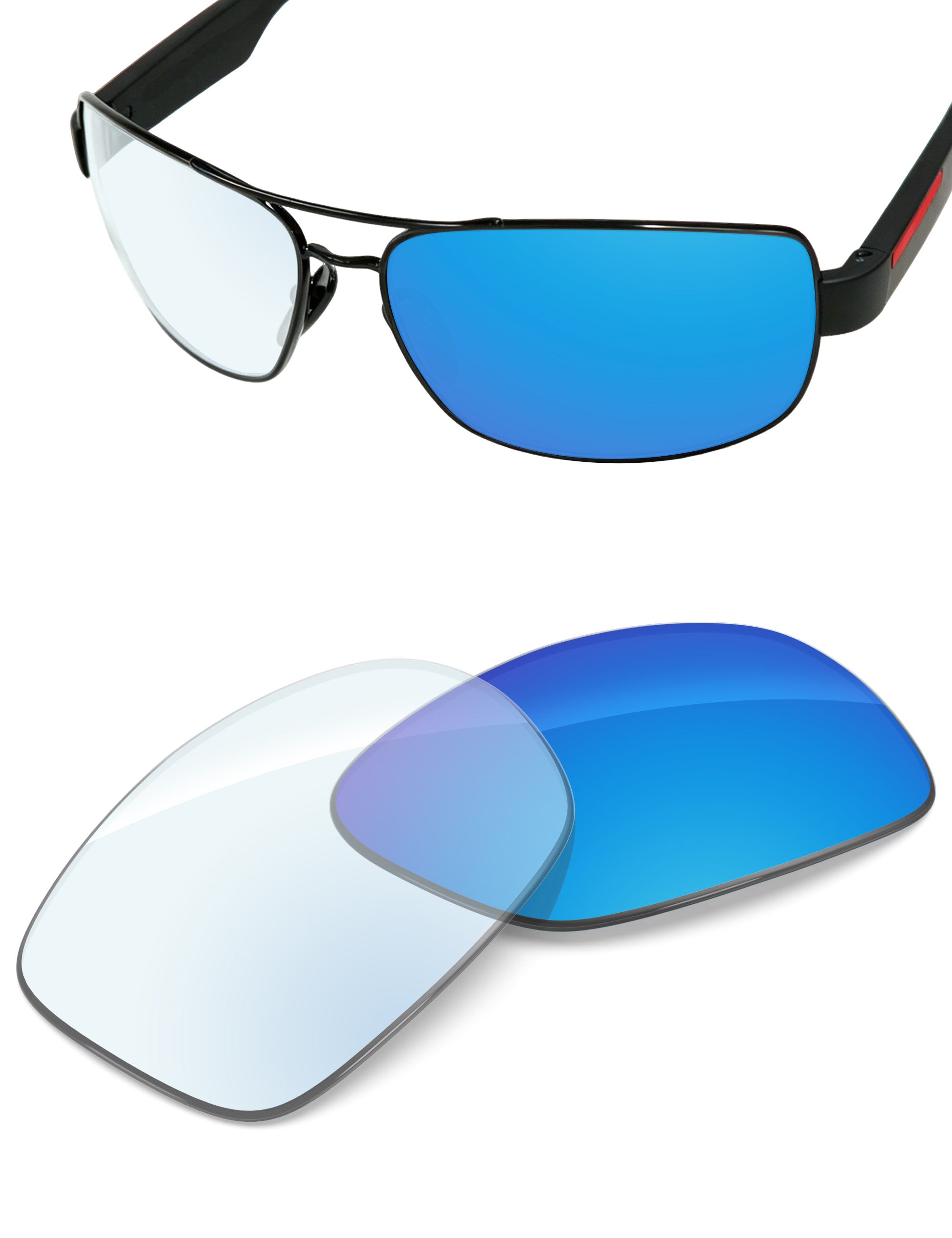 Sky Blue FlashMirror™ Photochromic-Non-Polarized