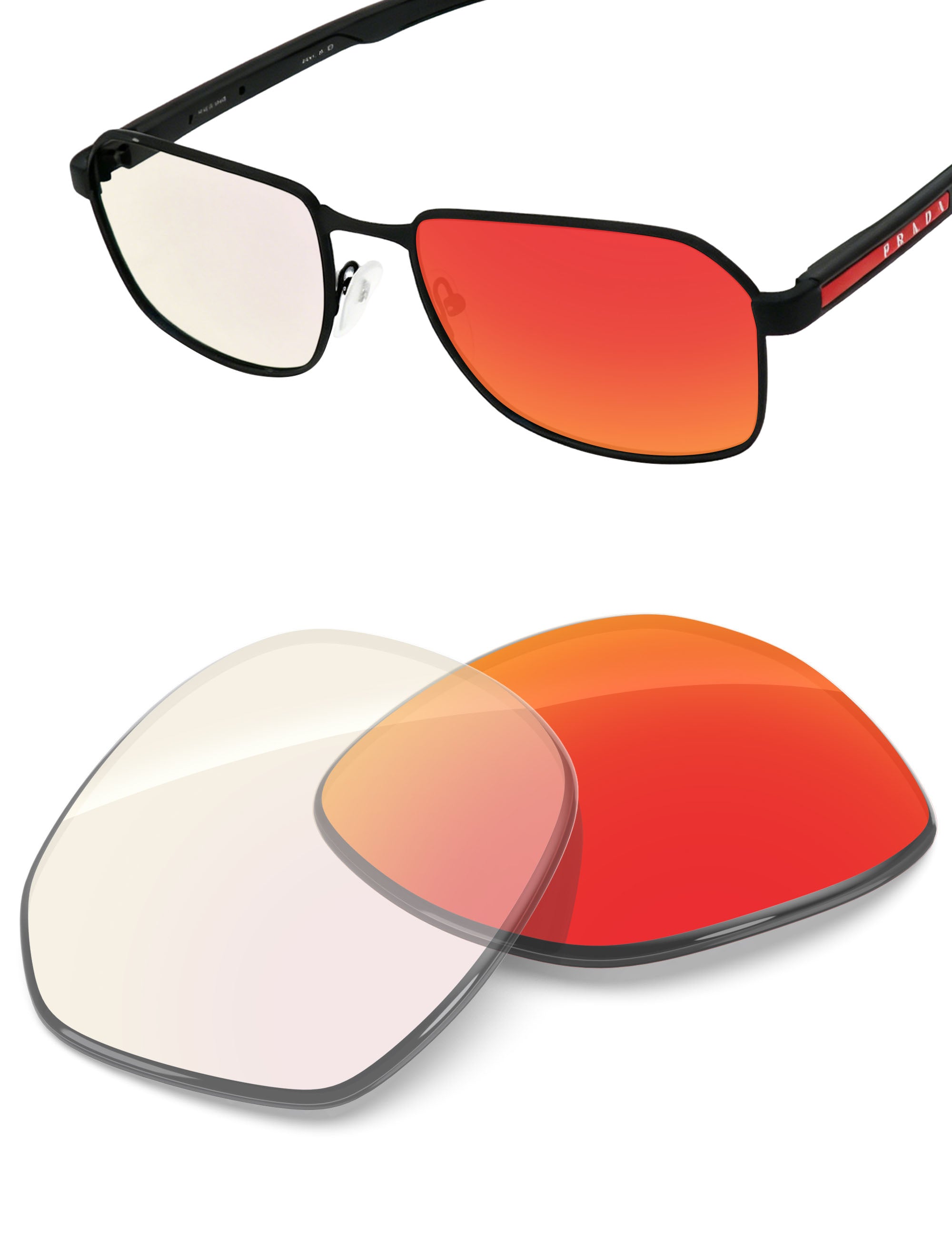 Fire Red FlashMirror™ Photochromic-Non-Polarized