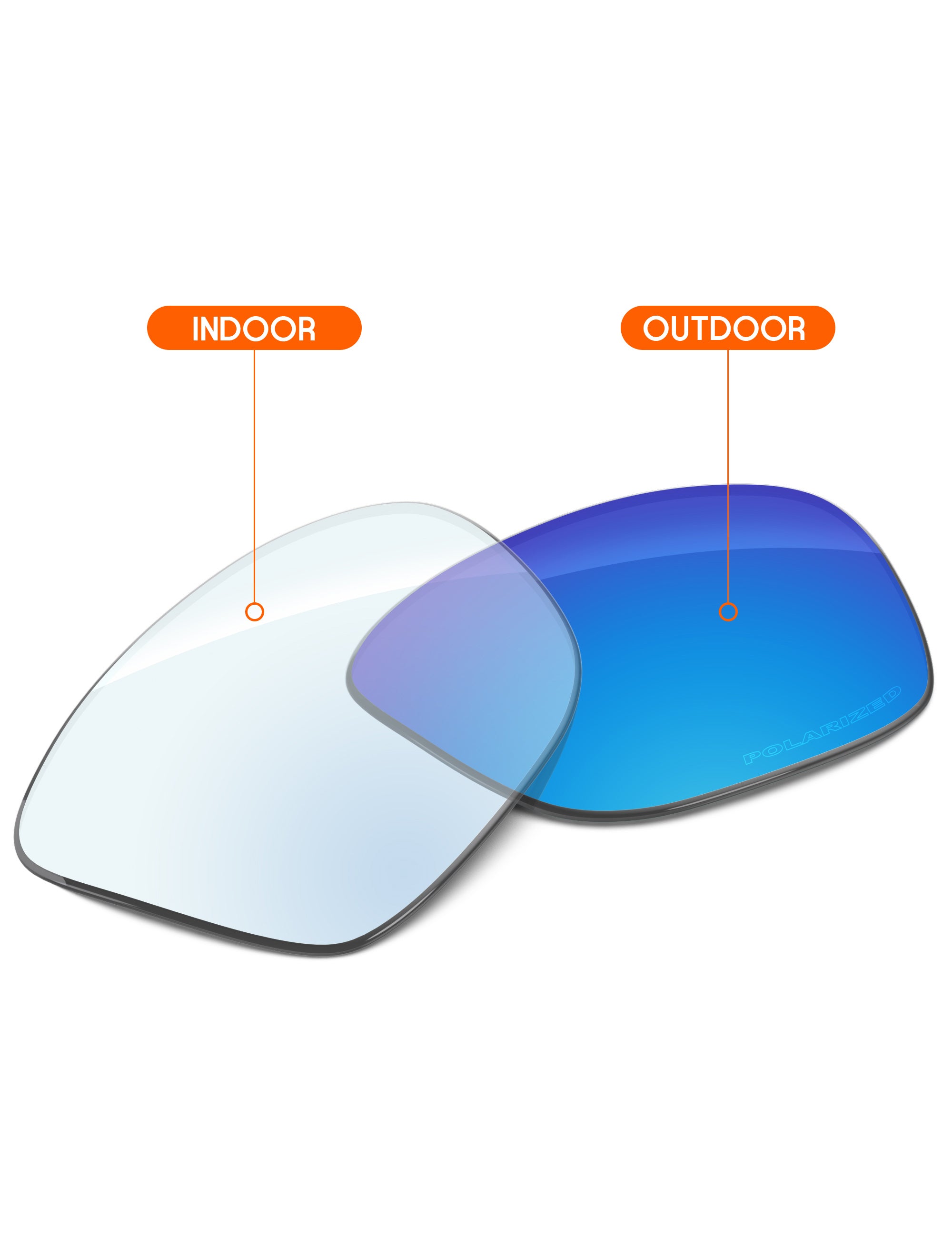 Sky Blue FlashMirror™ Photochromic-Non-Polarized