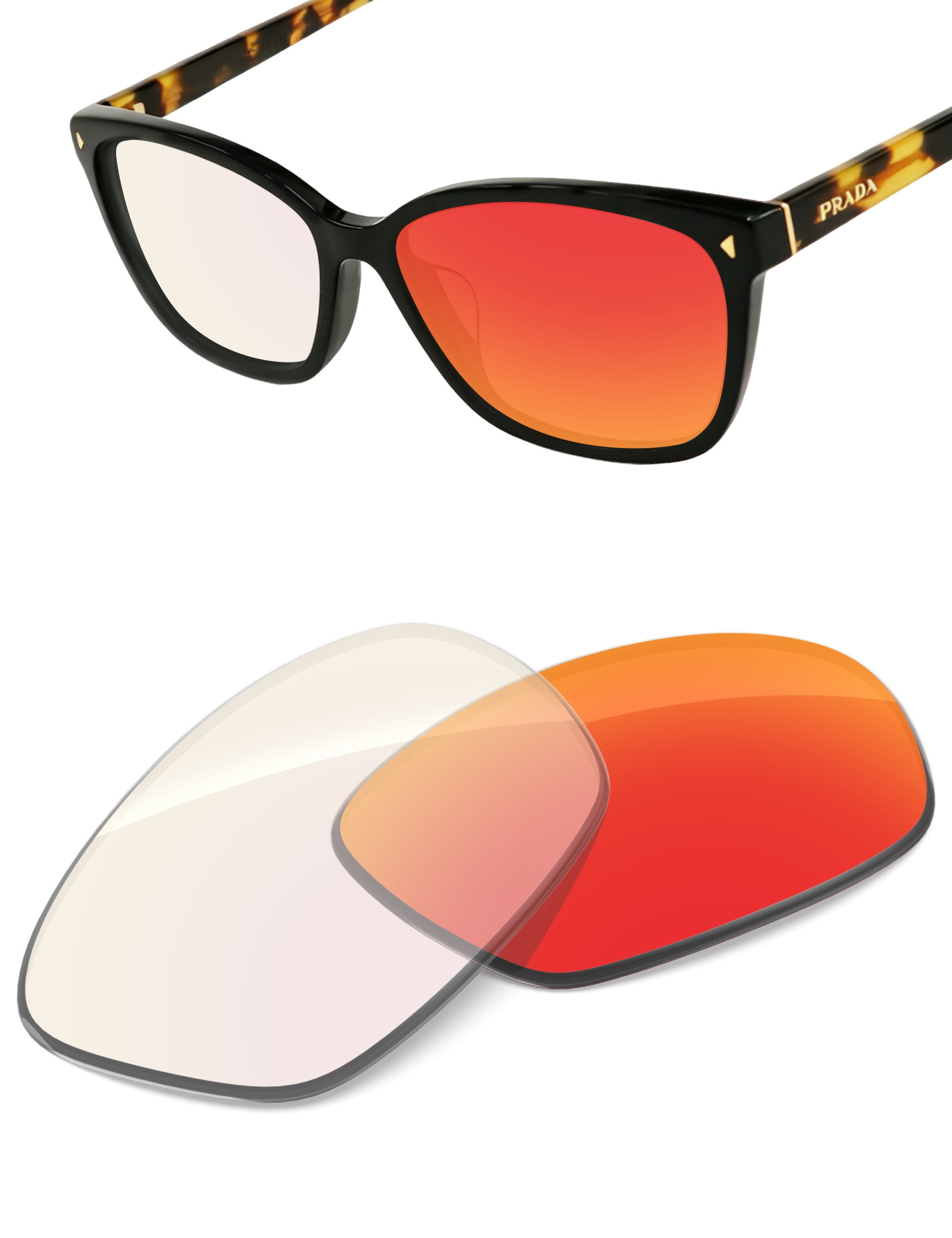 Fire Red FlashMirror™ Photochromic-Non-Polarized