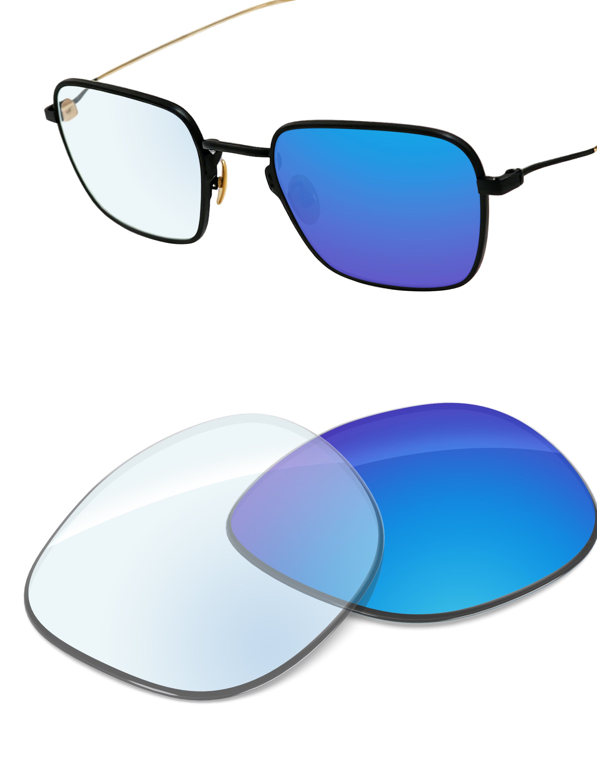 Sky Blue FlashMirror™ Photochromic-Non-Polarized