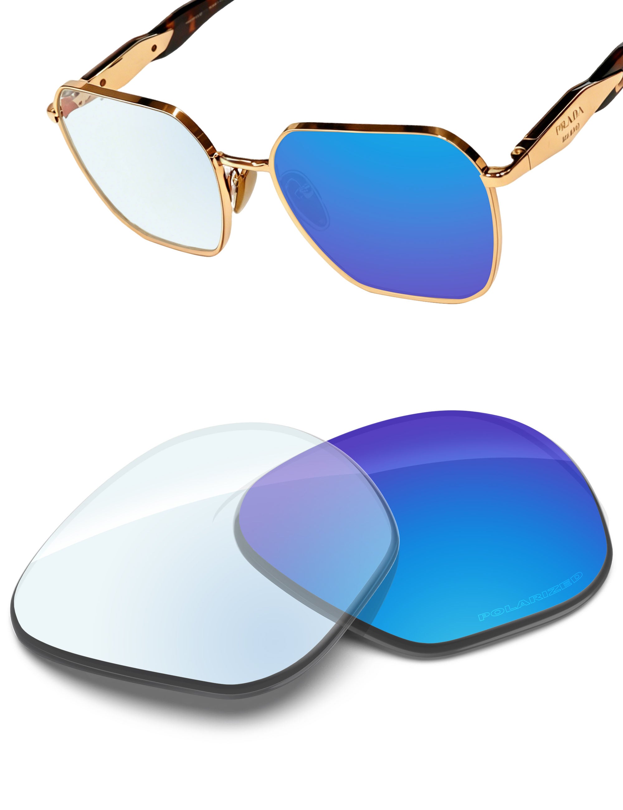 Sky Blue FlashMirror™ Photochromic-Non-Polarized