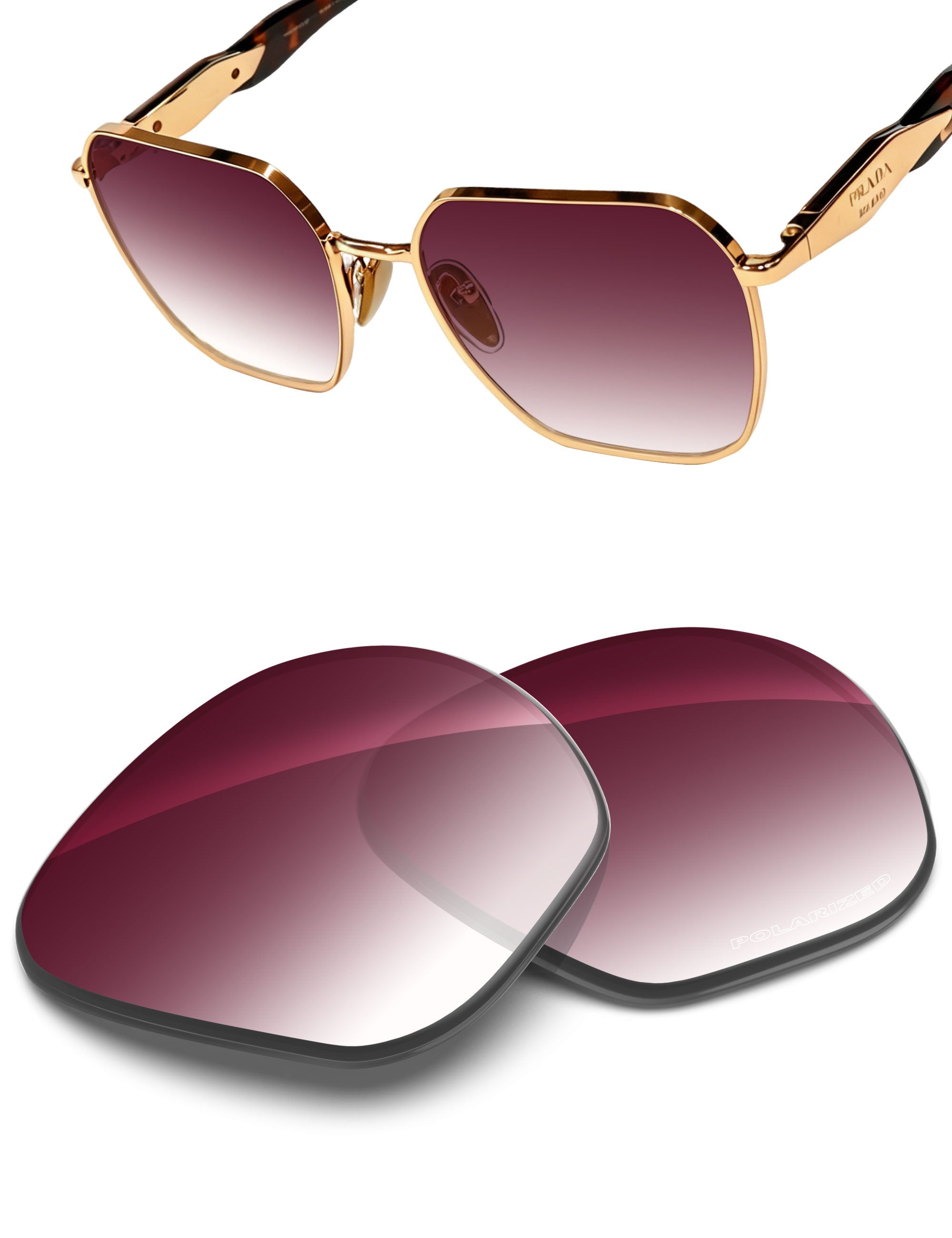 Wine Red Gradient-Non-Polarized