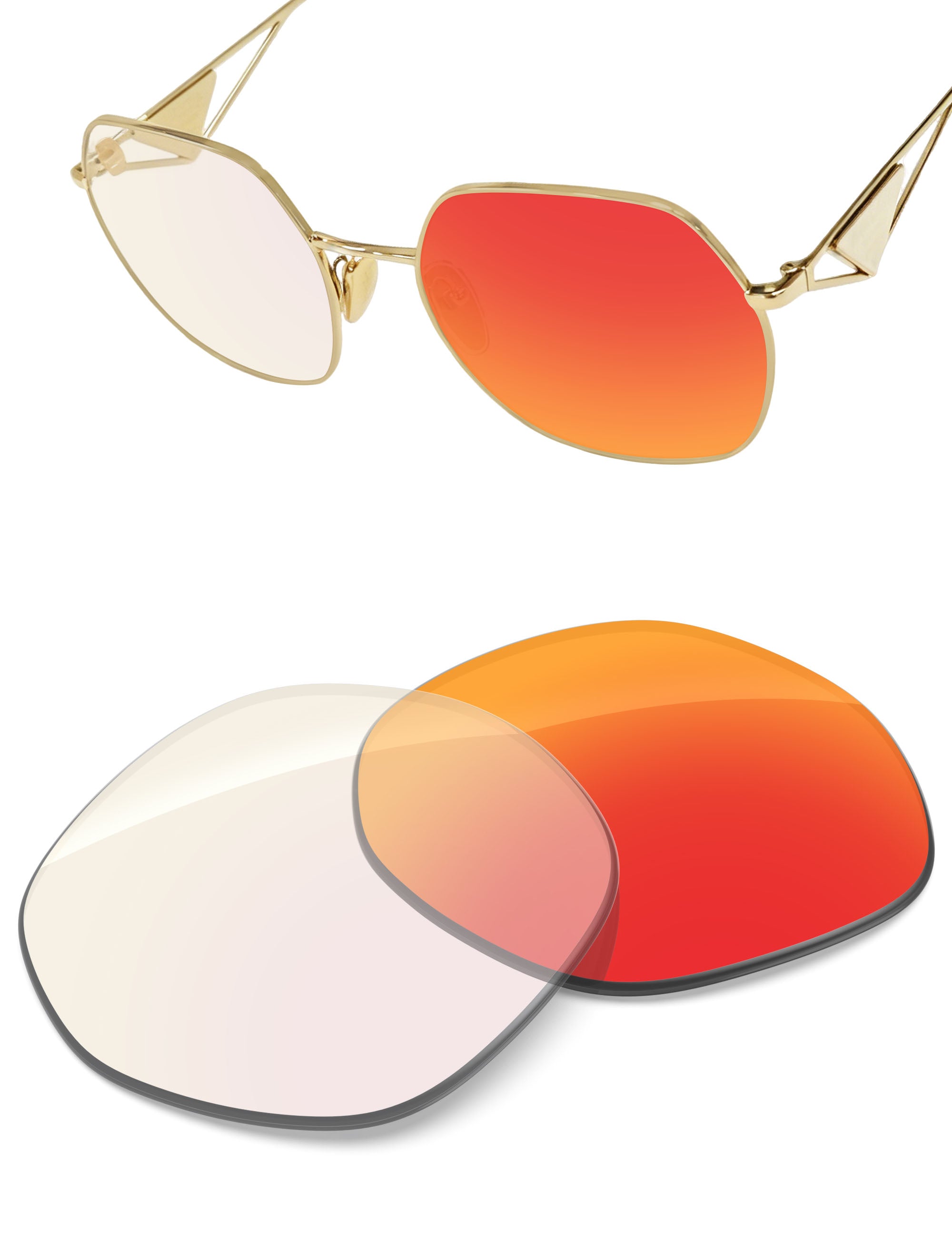 Fire Red FlashMirror™ Photochromic-Non-Polarized