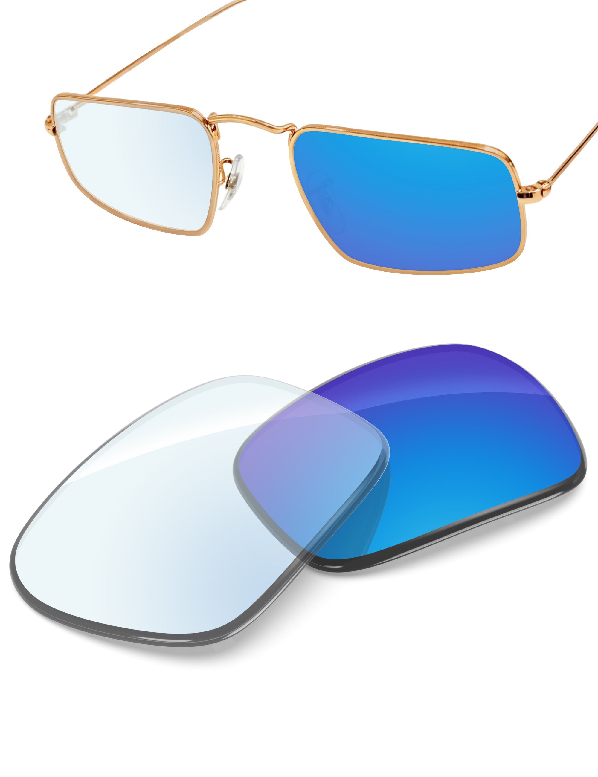 Sky Blue FlashMirror™ Photochromic-Non-Polarized