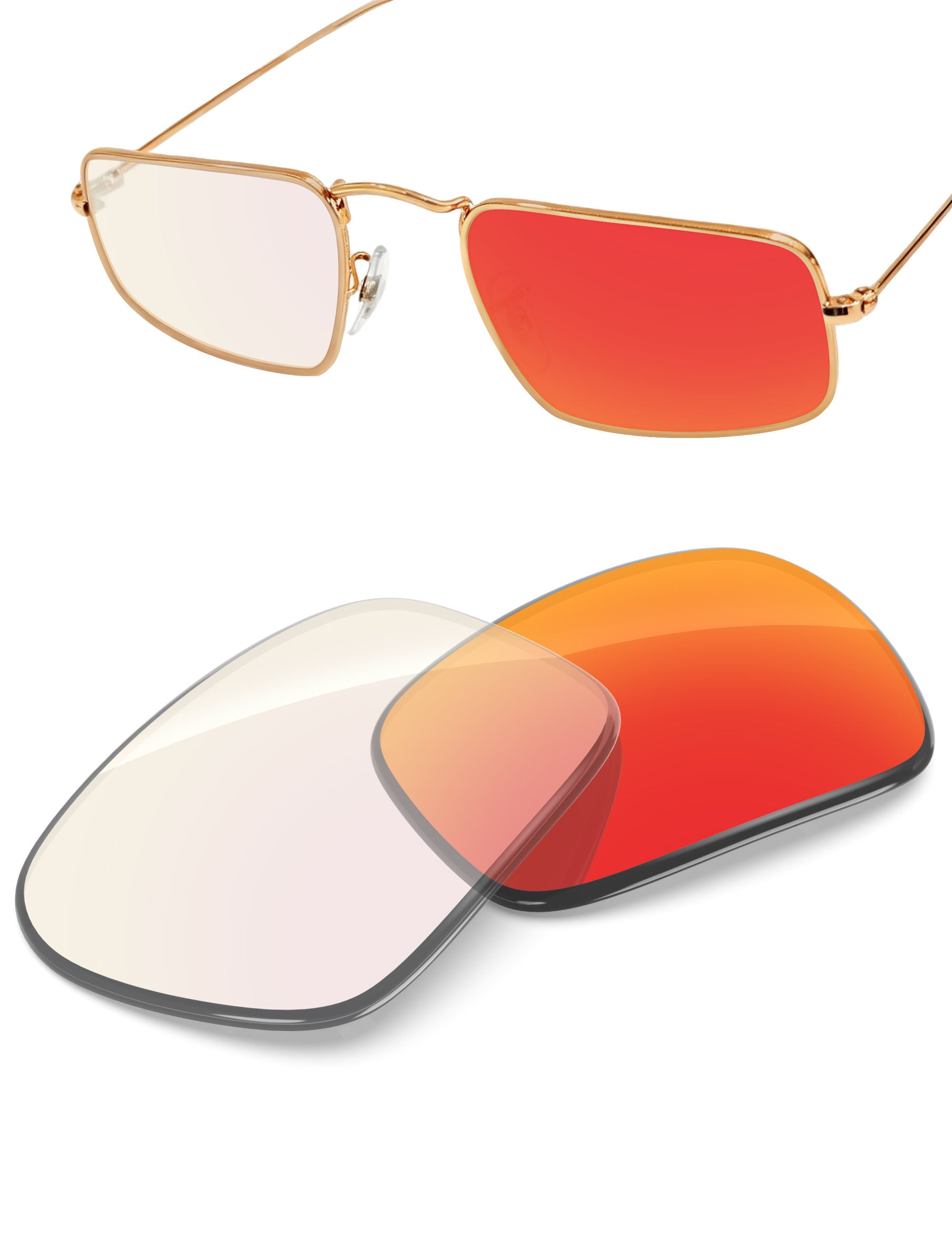 Fire Red FlashMirror™ Photochromic-Non-Polarized