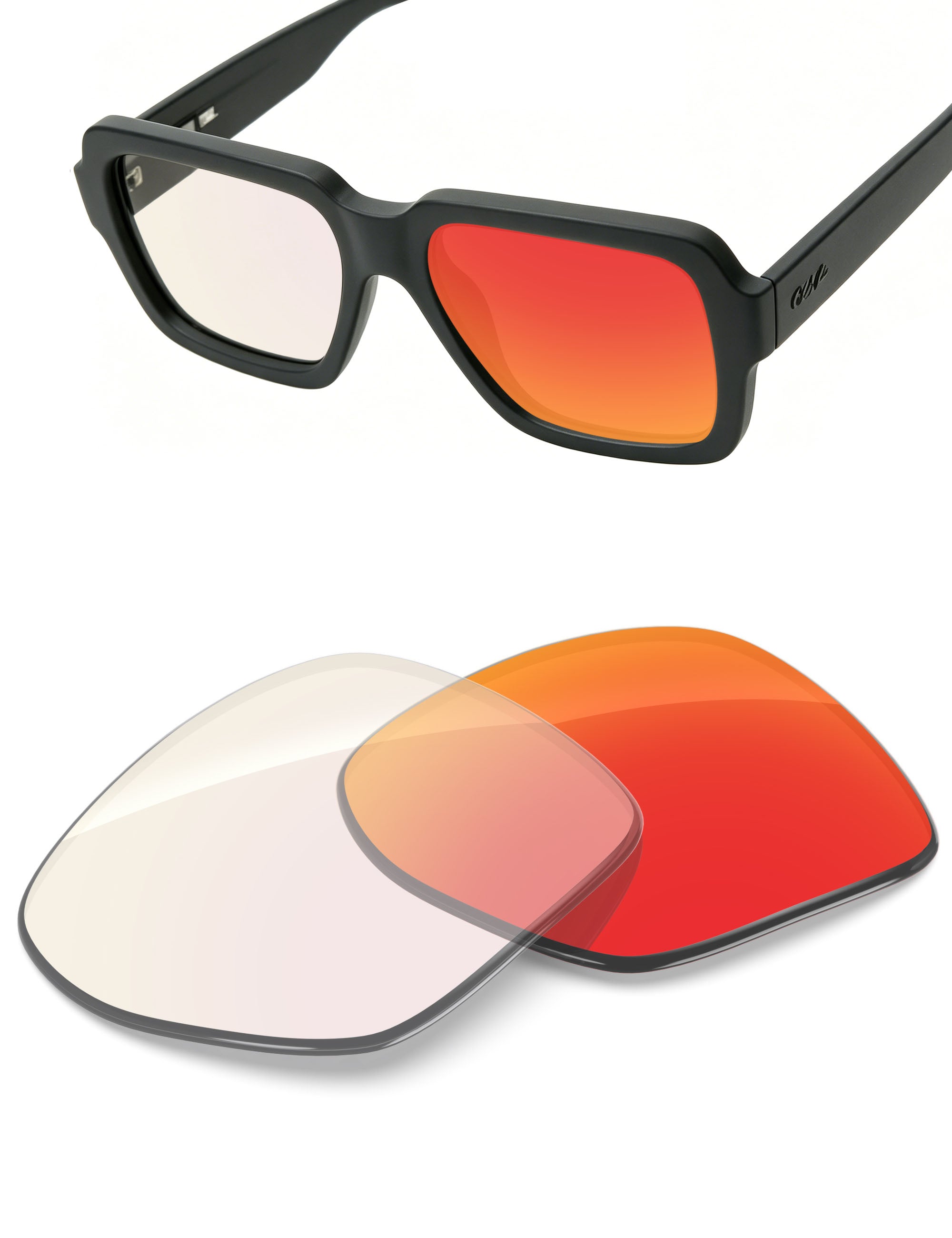 Fire Red FlashMirror™ Photochromic-Non-Polarized
