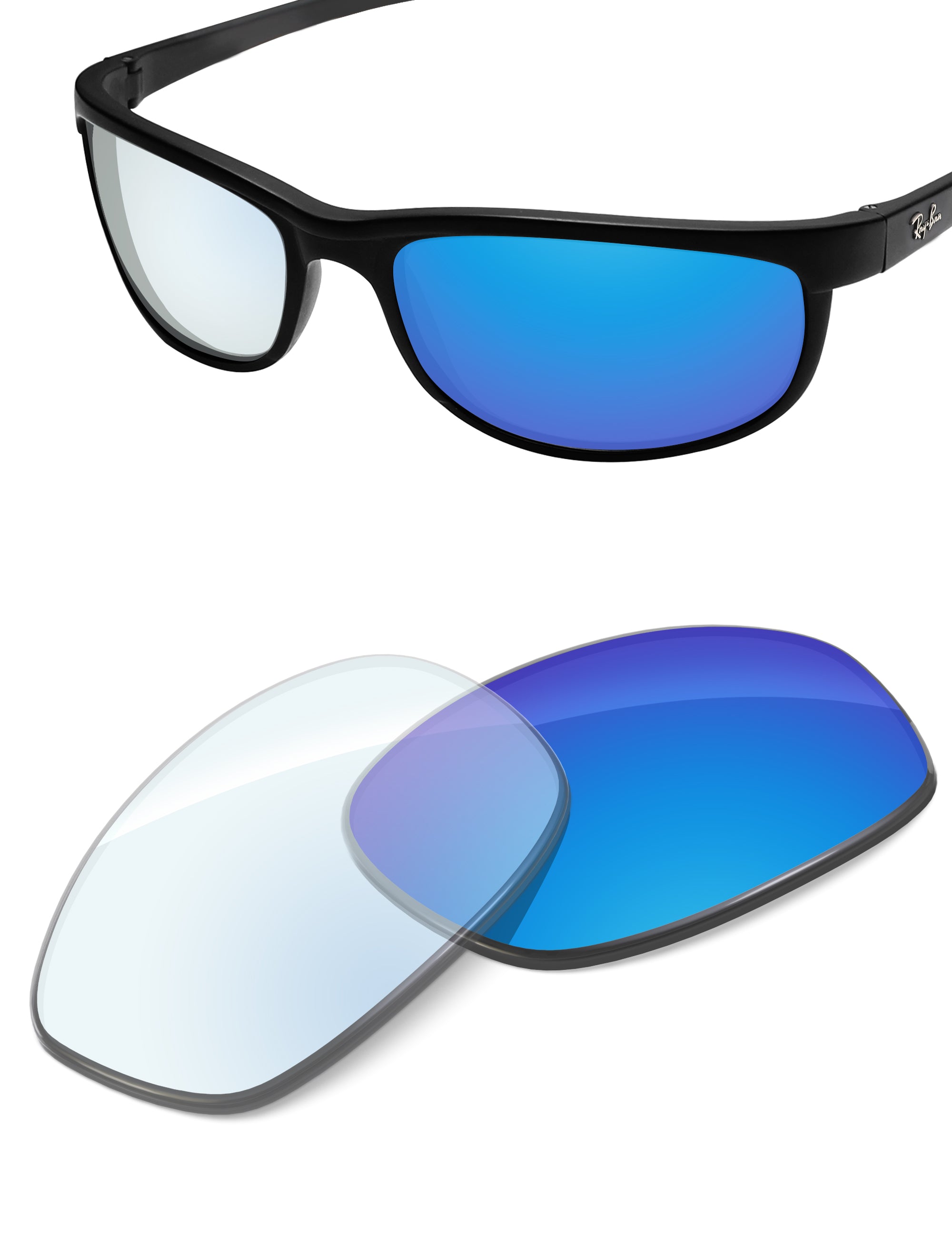 Sky Blue FlashMirror™ Photochromic-Non-Polarized