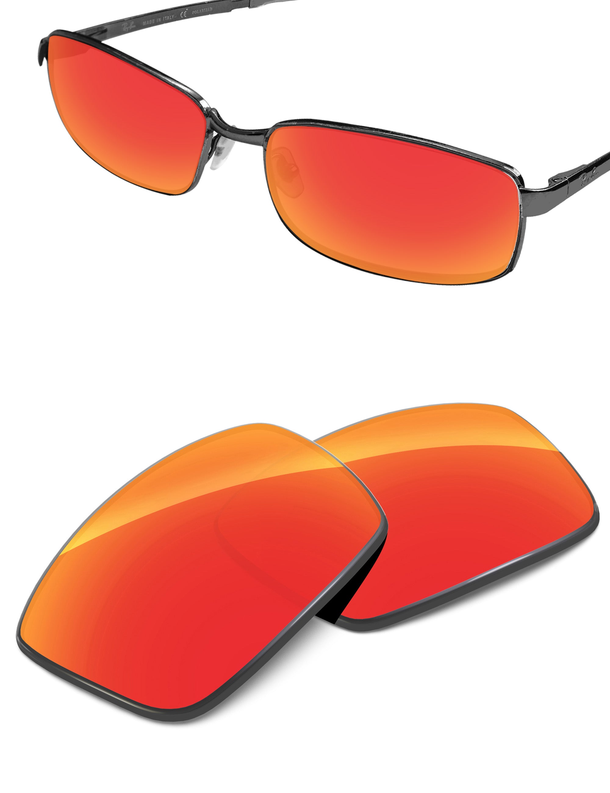 Fire Red FlashMirror™-Non-Polarized