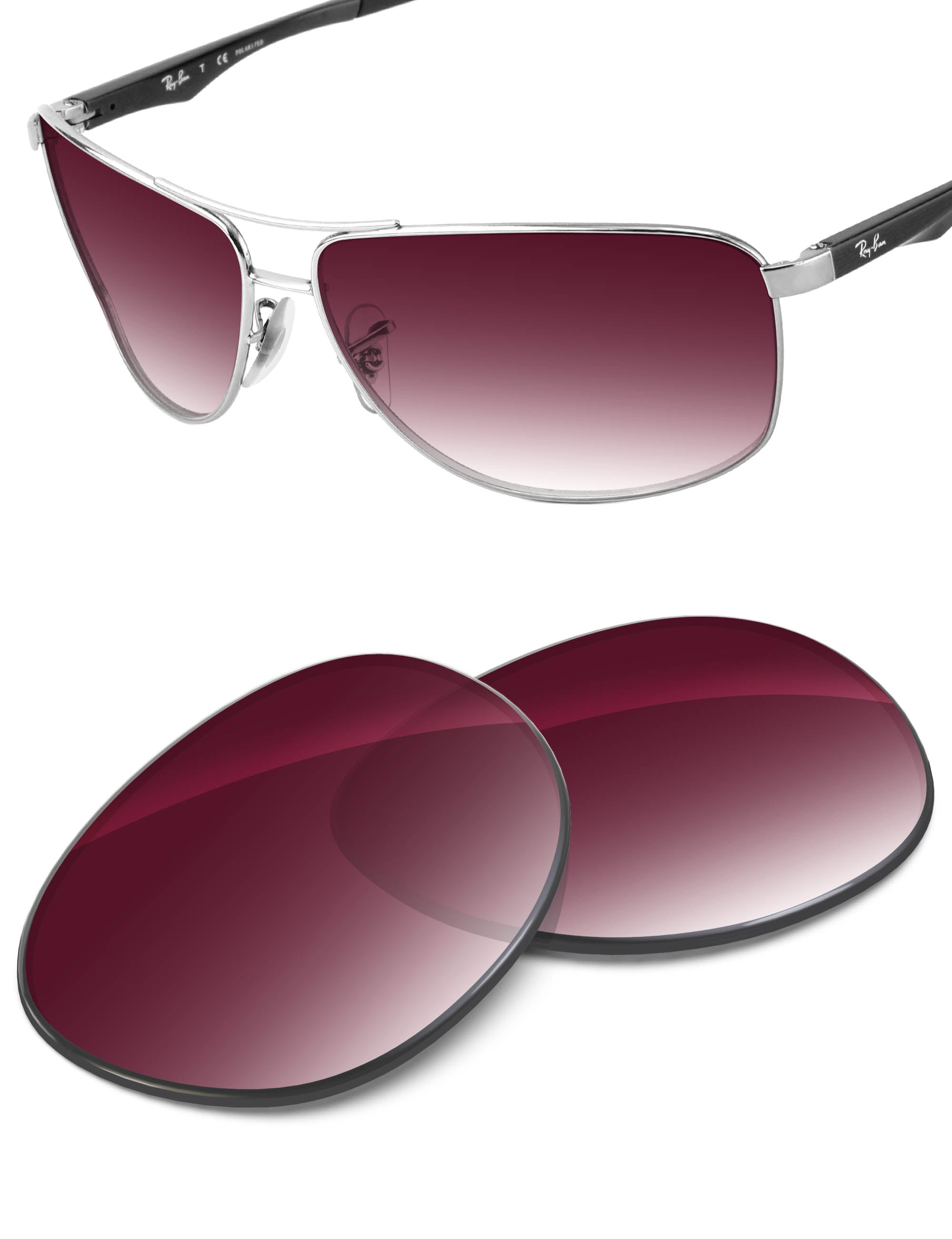 Wine Red Gradient-Non-Polarized
