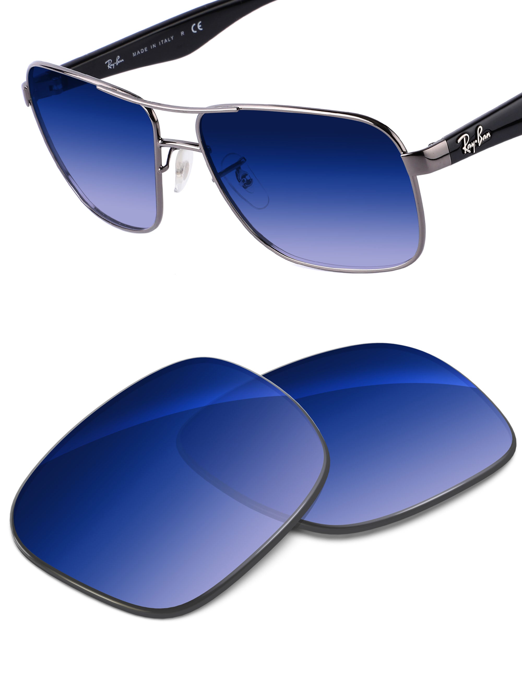 Aqua Blue Gradient-Non-Polarized