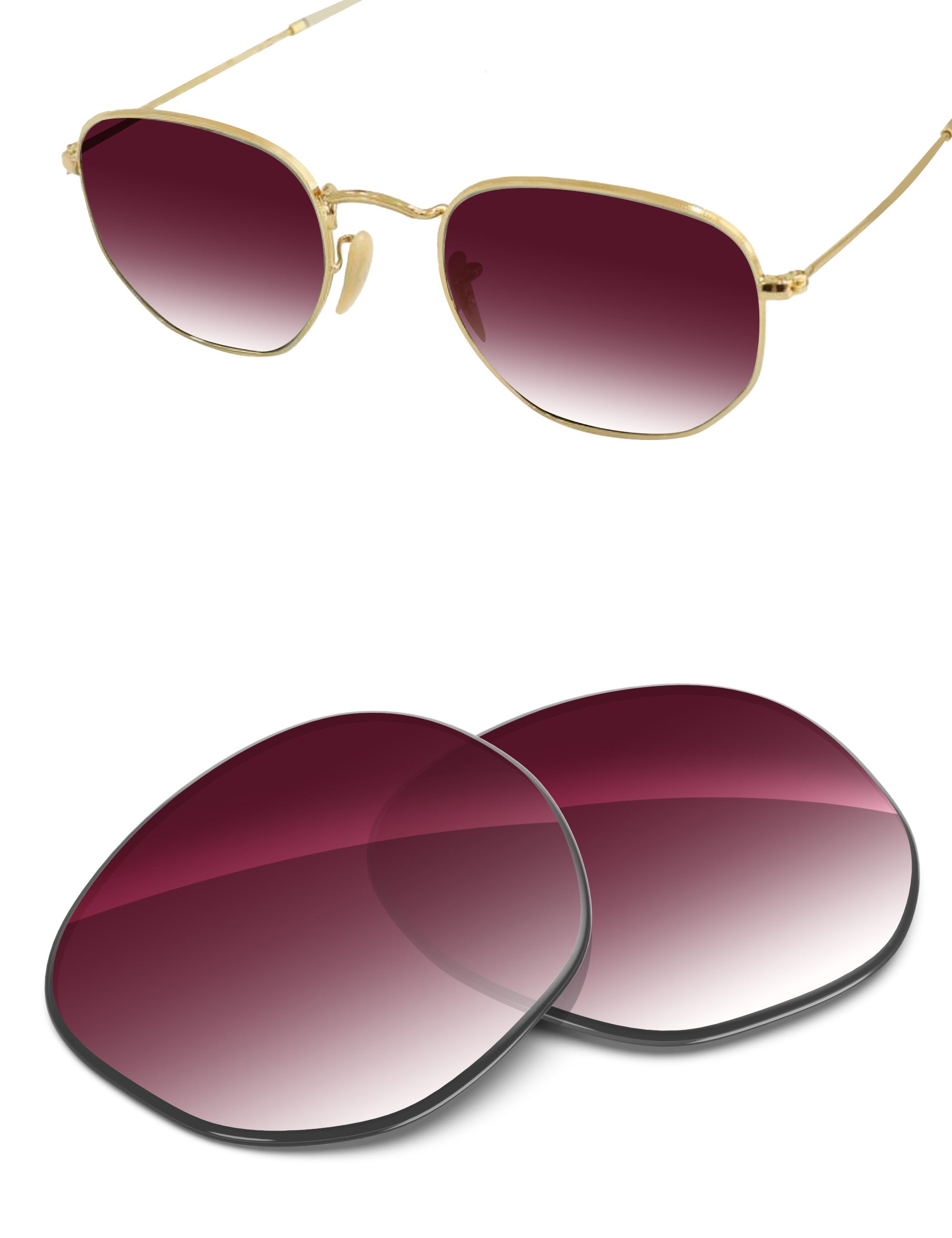 Wine Red Gradient-Non-Polarized