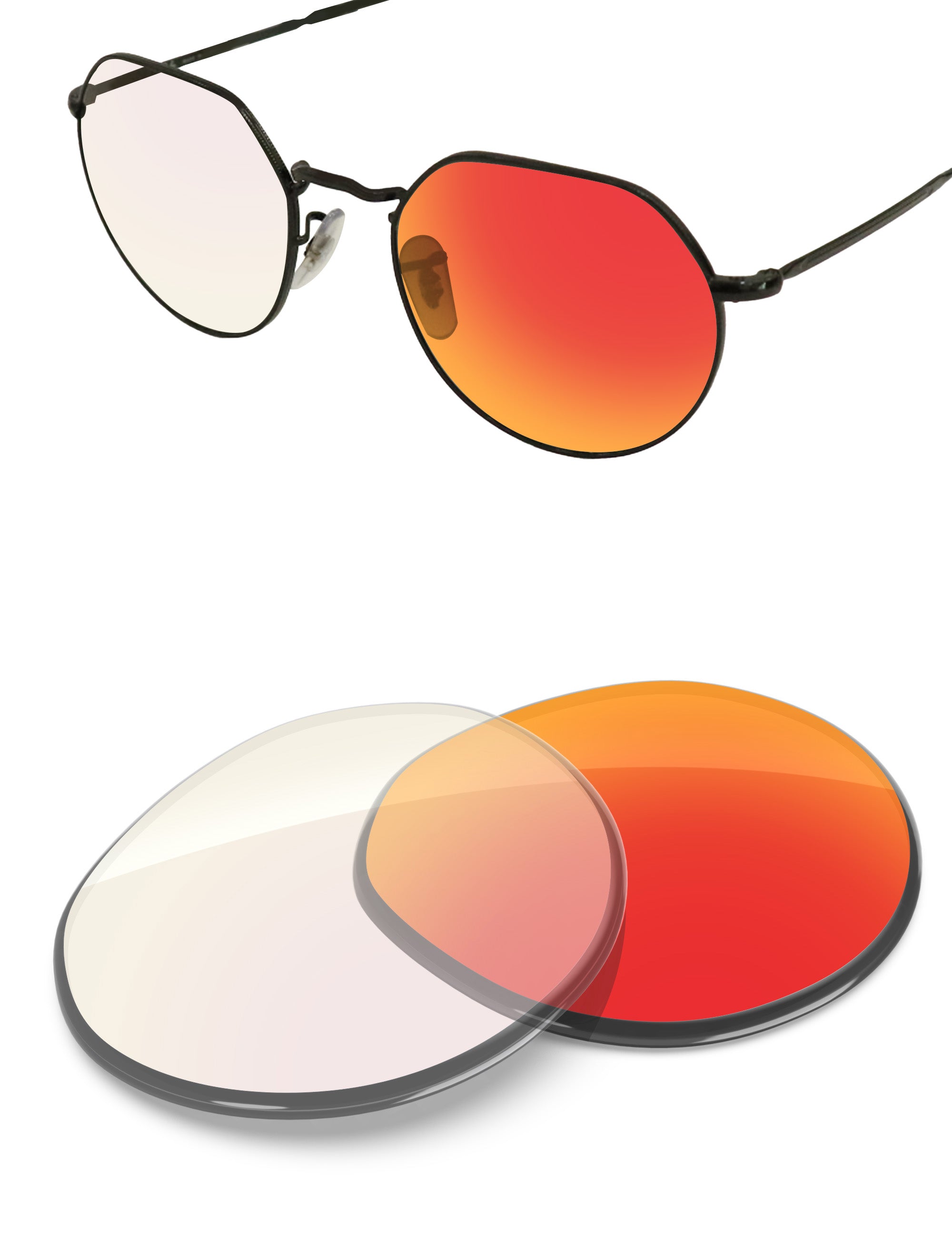 Fire Red FlashMirror™ Photochromic-Non-Polarized