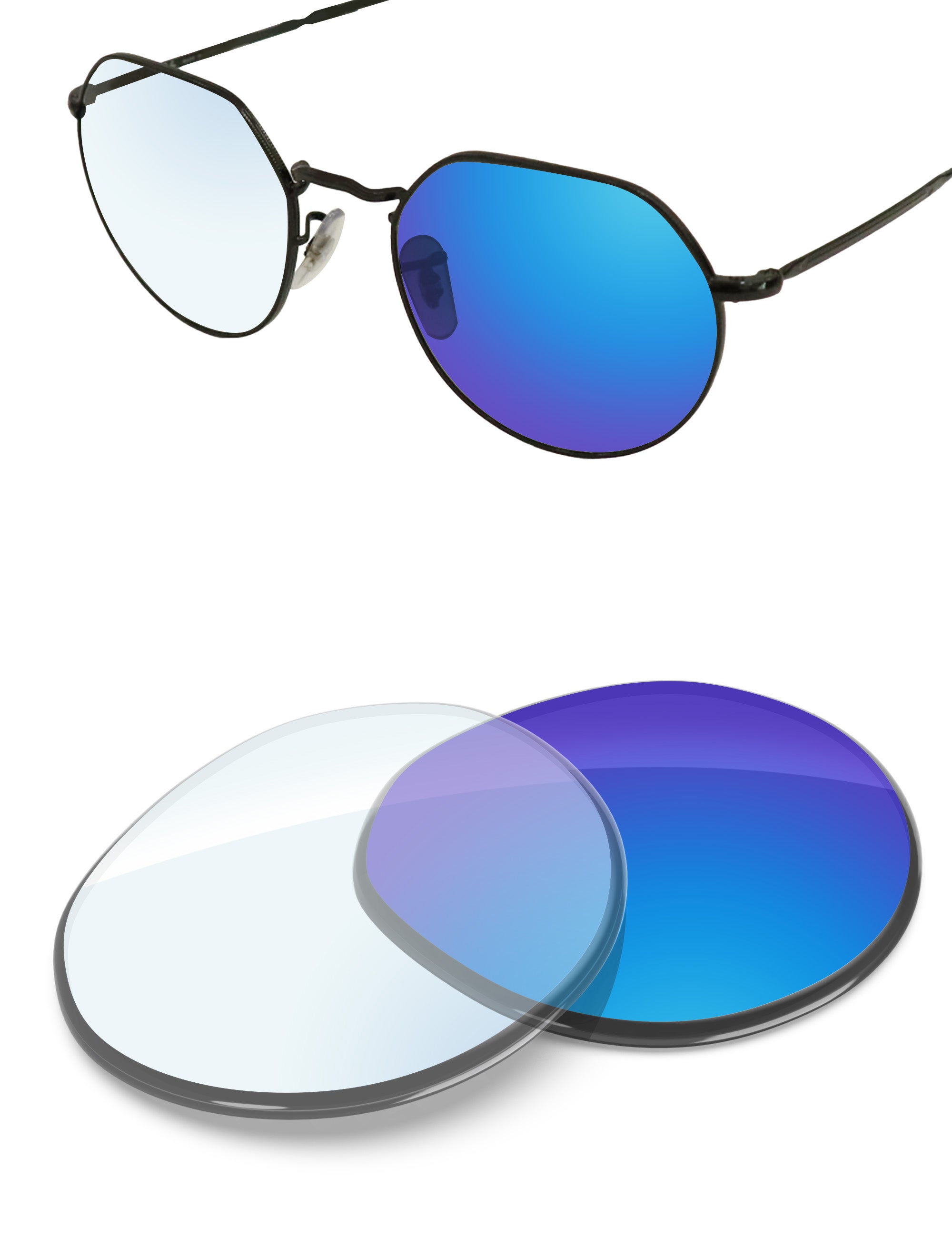 Sky Blue FlashMirror™ Photochromic-Non-Polarized