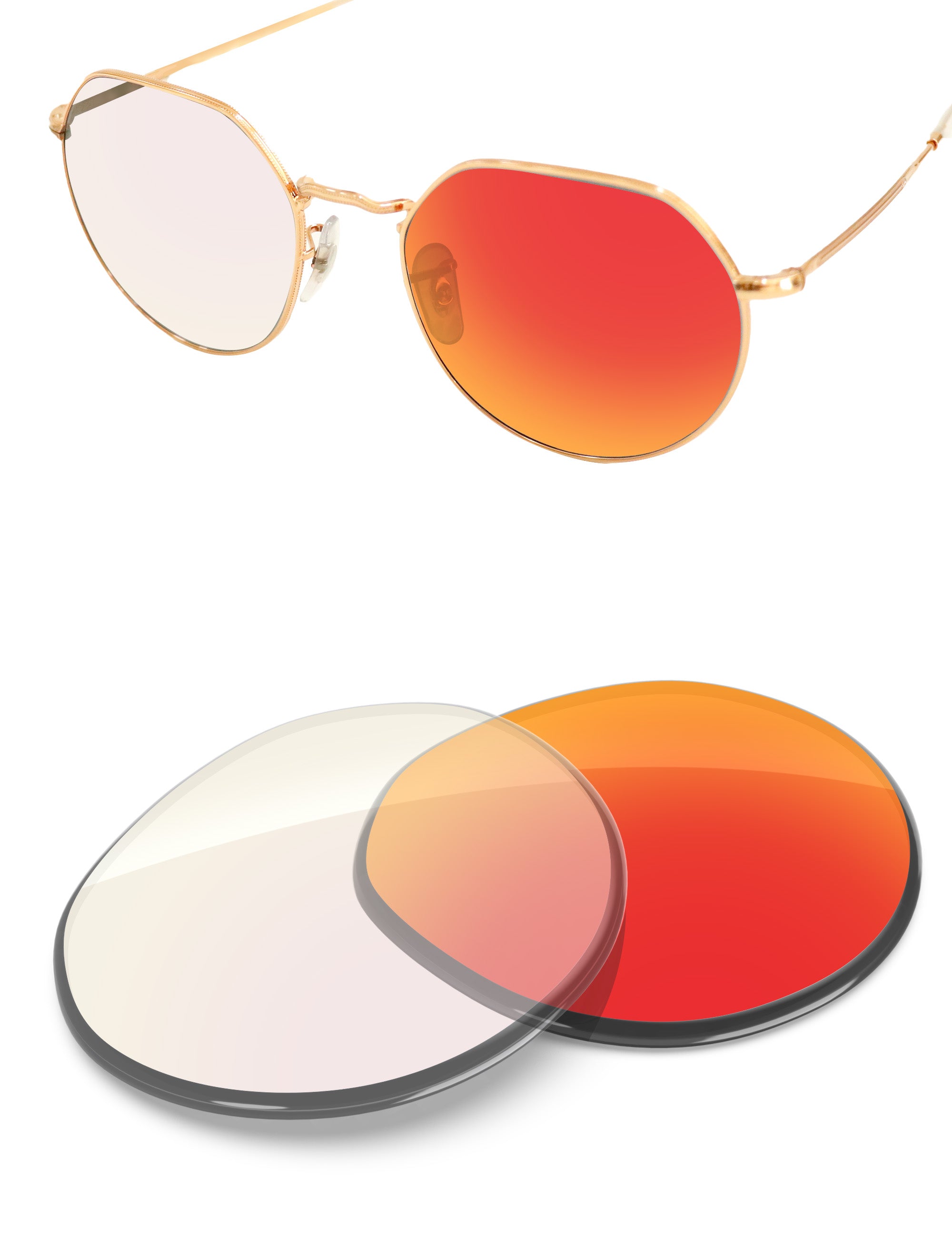 Fire Red FlashMirror™ Photochromic-Non-Polarized