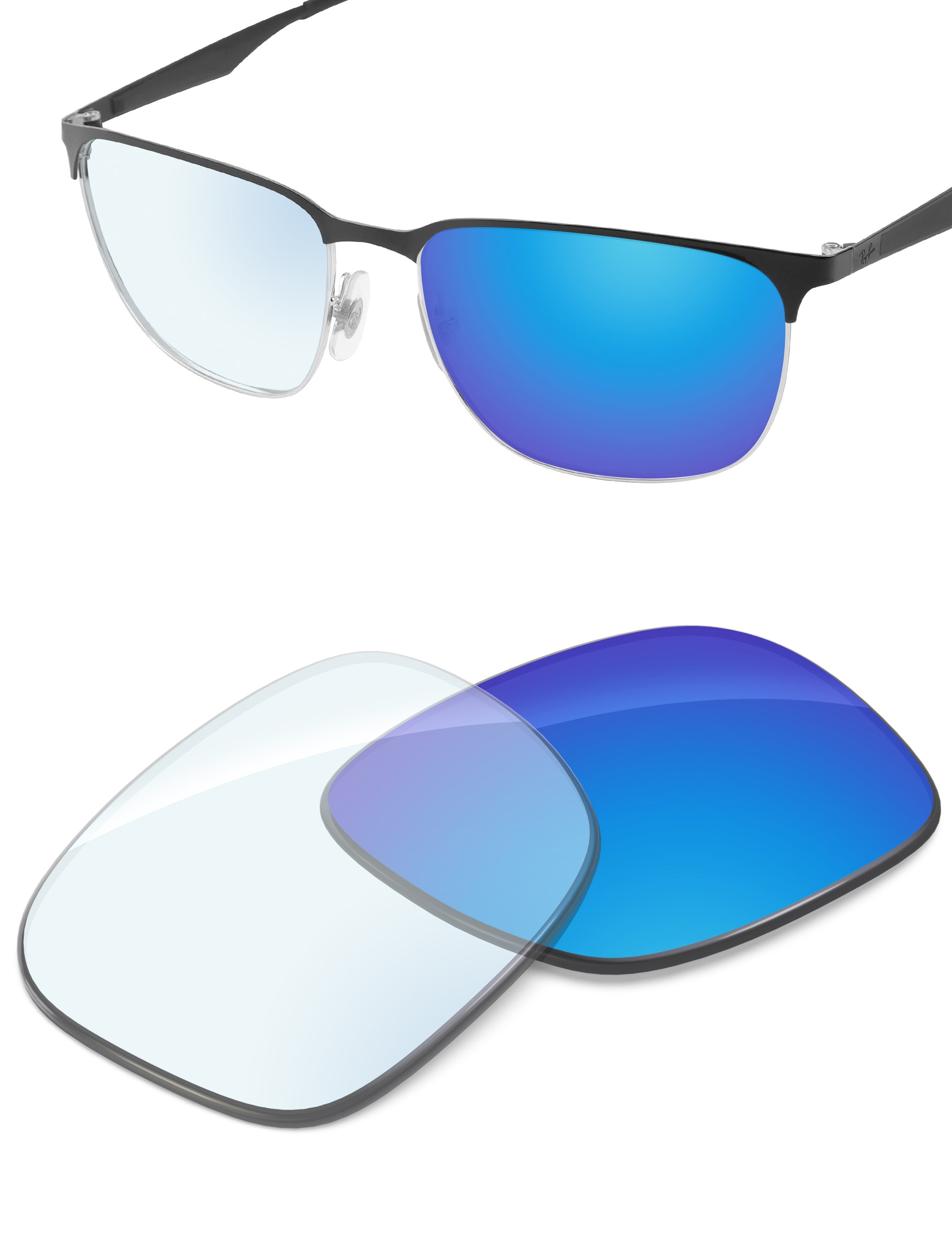 Sky Blue FlashMirror™ Photochromic-Non-Polarized