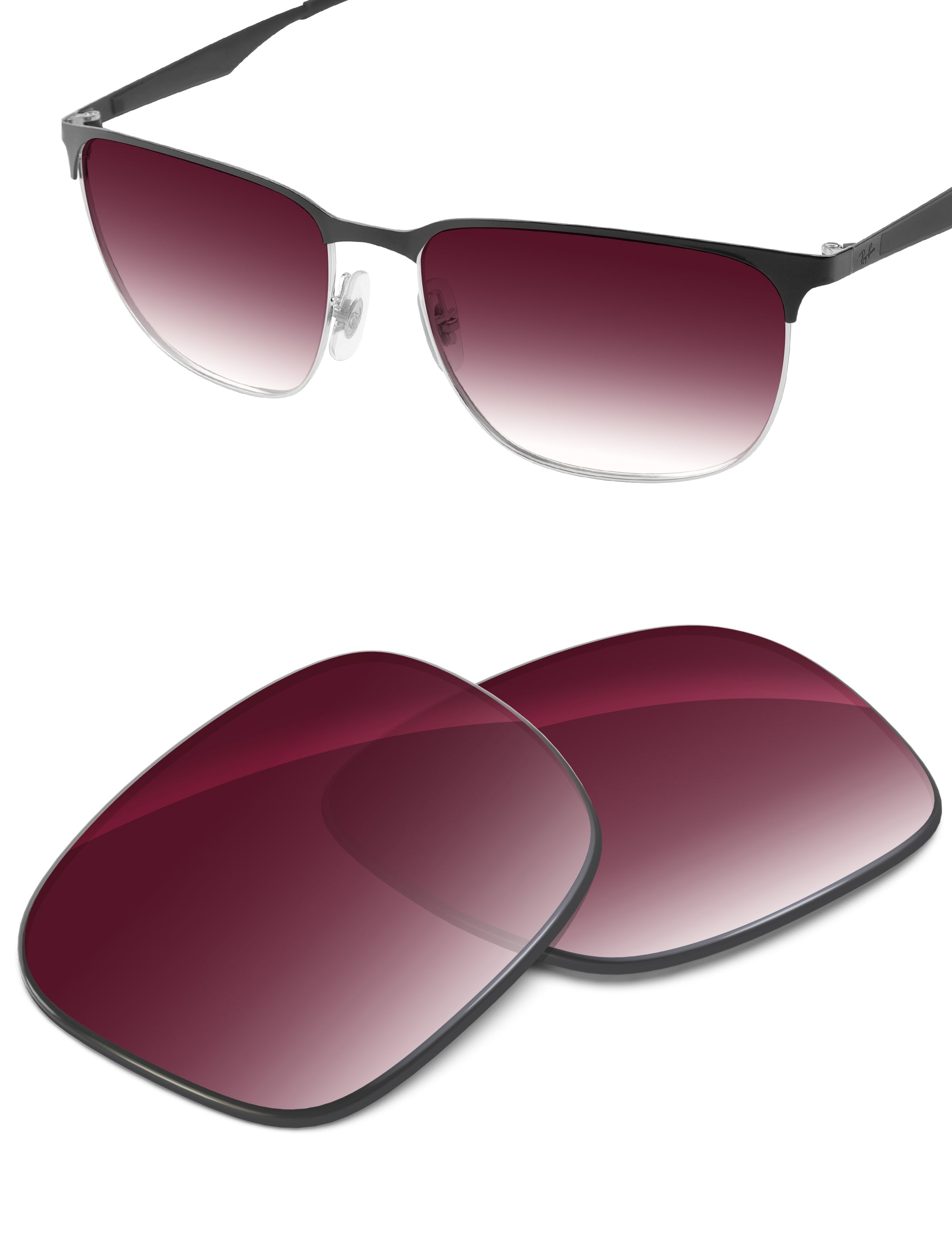 Wine Red Gradient-Non-Polarized