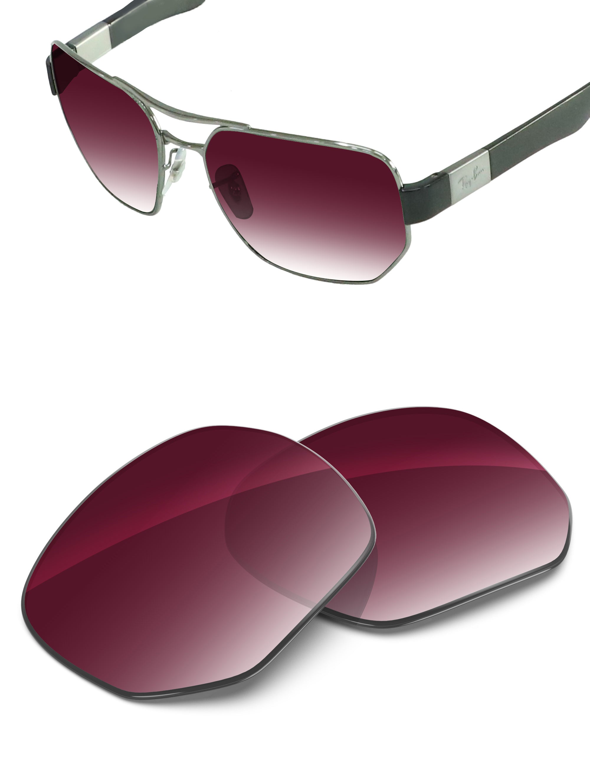 Wine Red Gradient-Non-Polarized