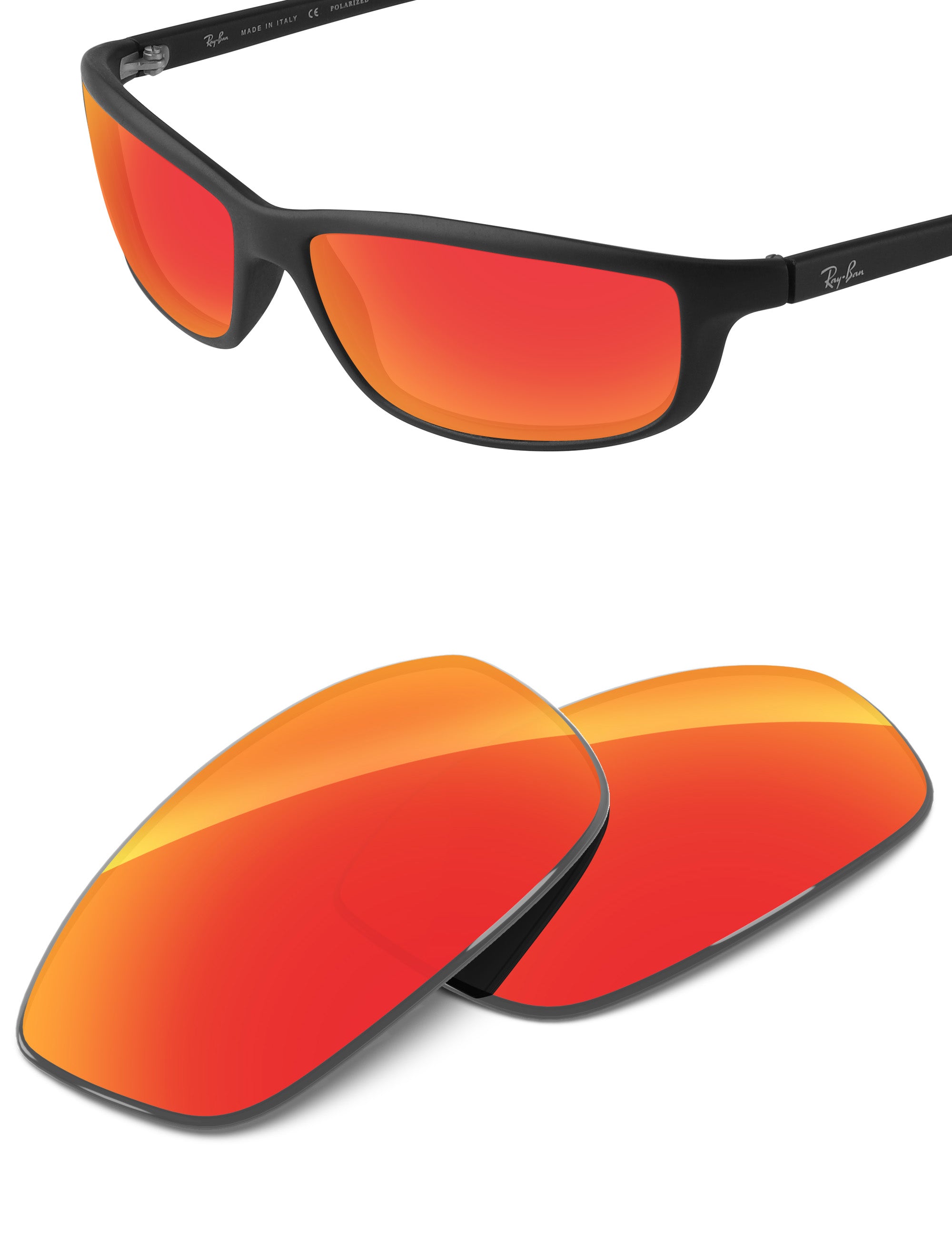 Fire Red FlashMirror™-Non-Polarized