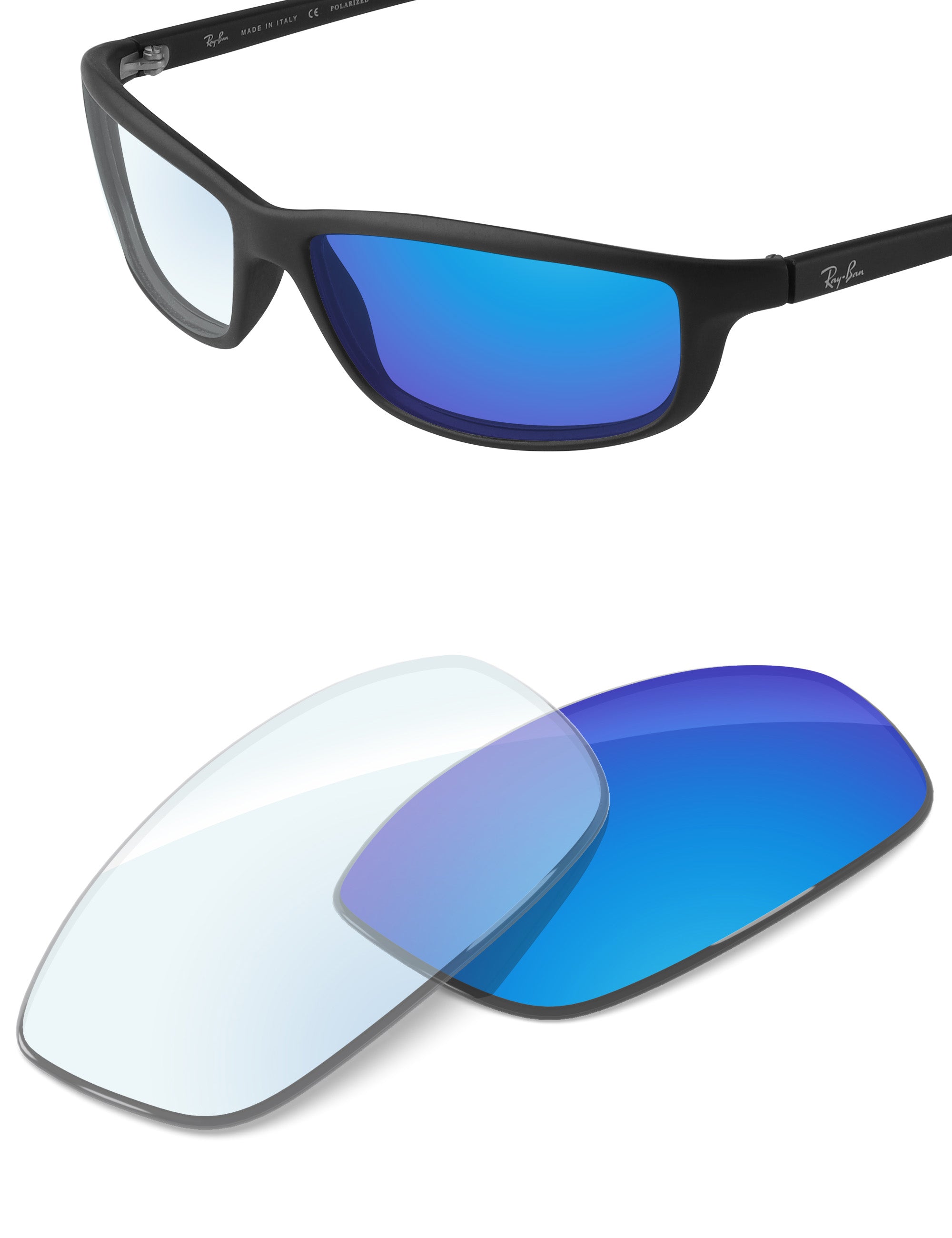 Sky Blue FlashMirror™ Photochromic-Non-Polarized