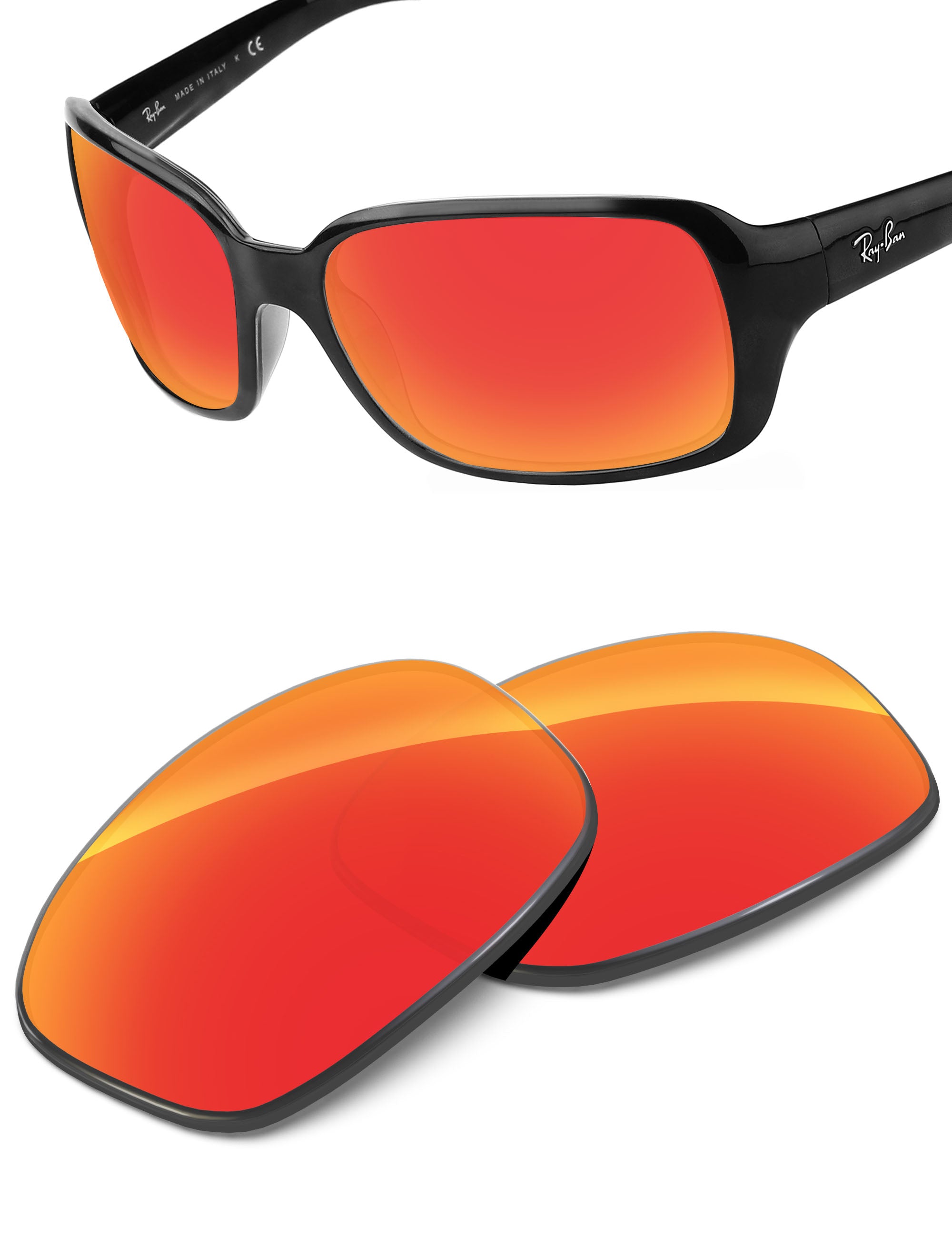 Fire Red FlashMirror™-Non-Polarized