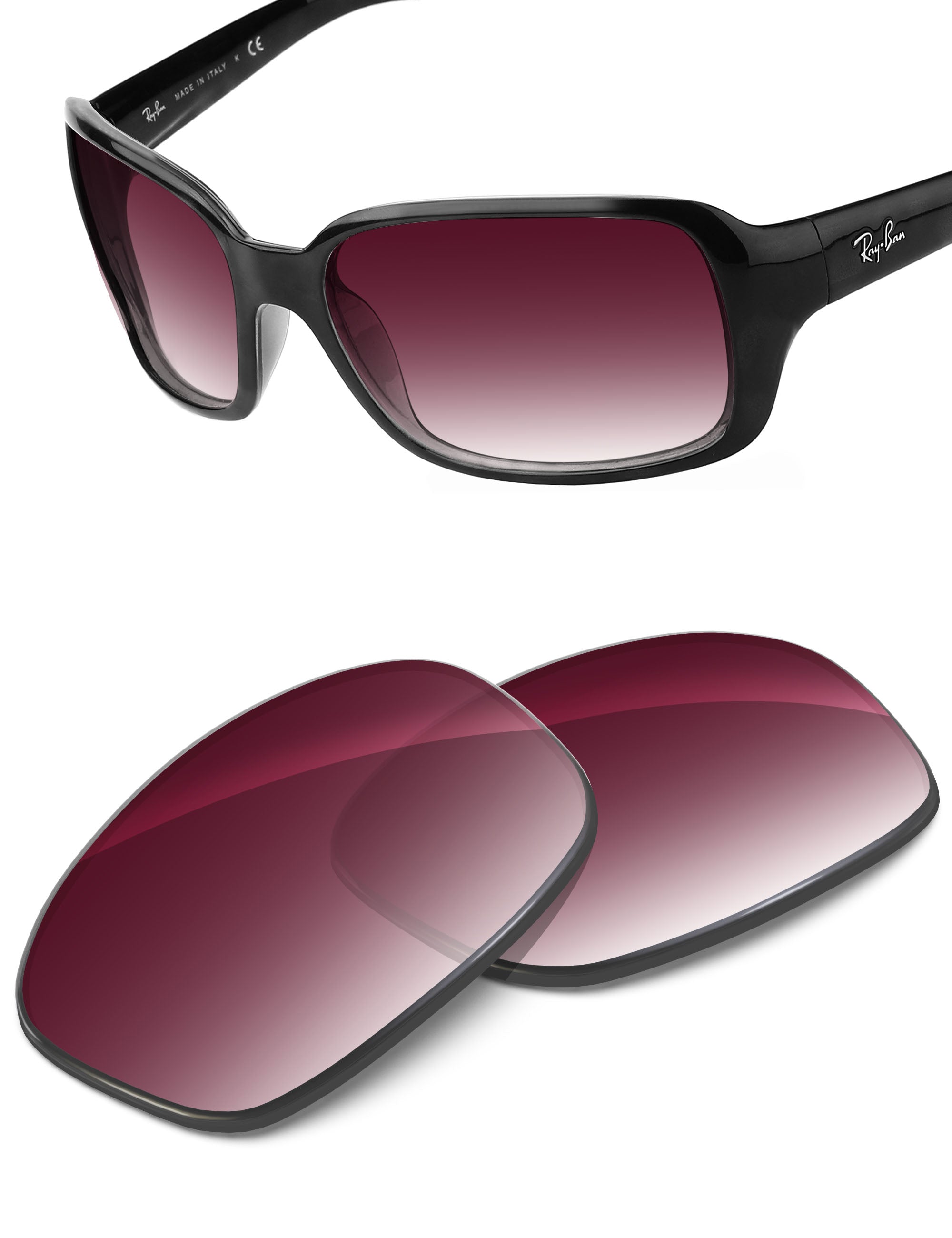 Wine Red Gradient-Non-Polarized
